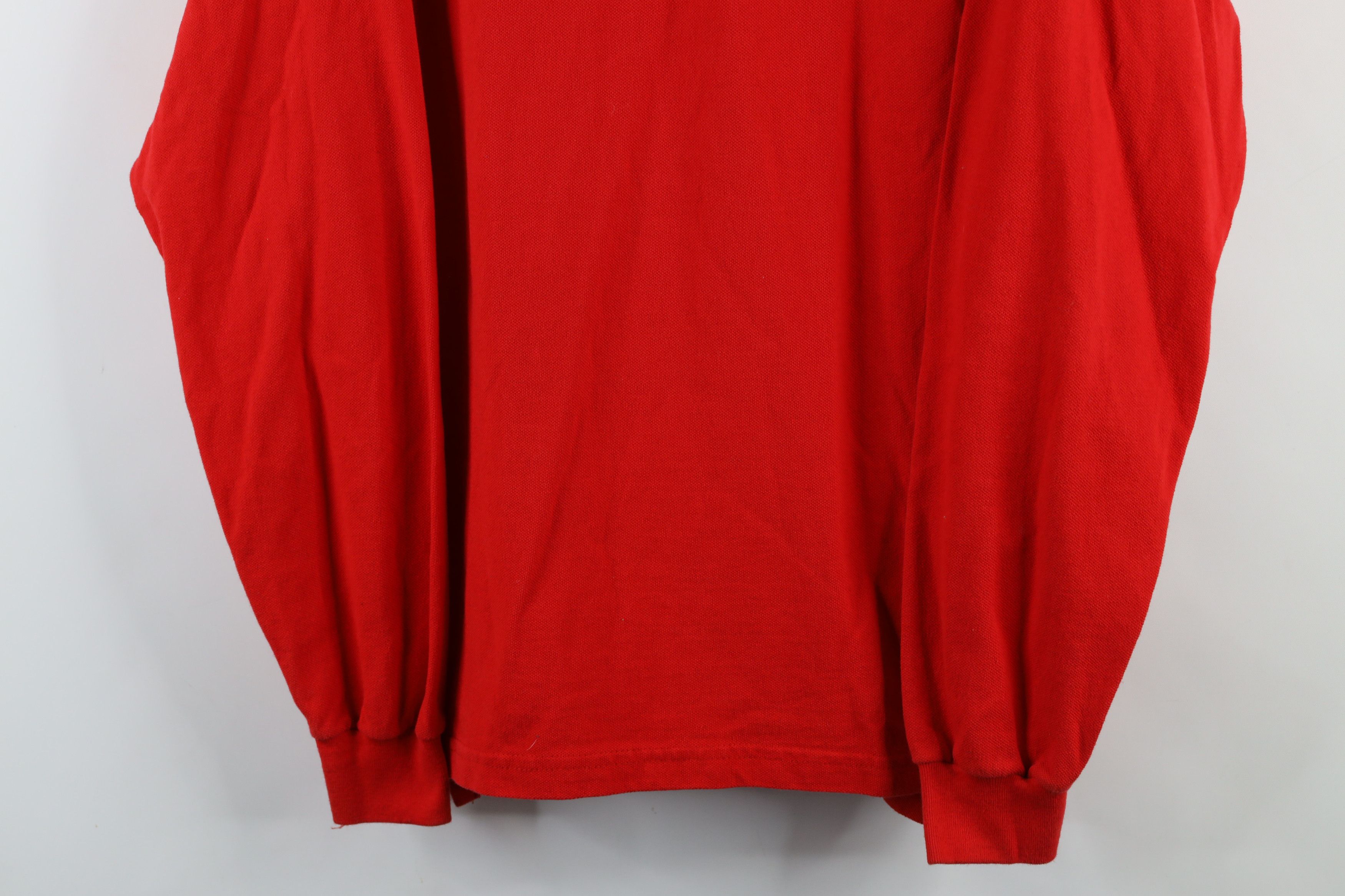 Vintage Vintage 90s Streetwear Long Sleeve Rugby Polo Shirt Red Size US L / EU 52-54 / 3 - 3 Thumbnail