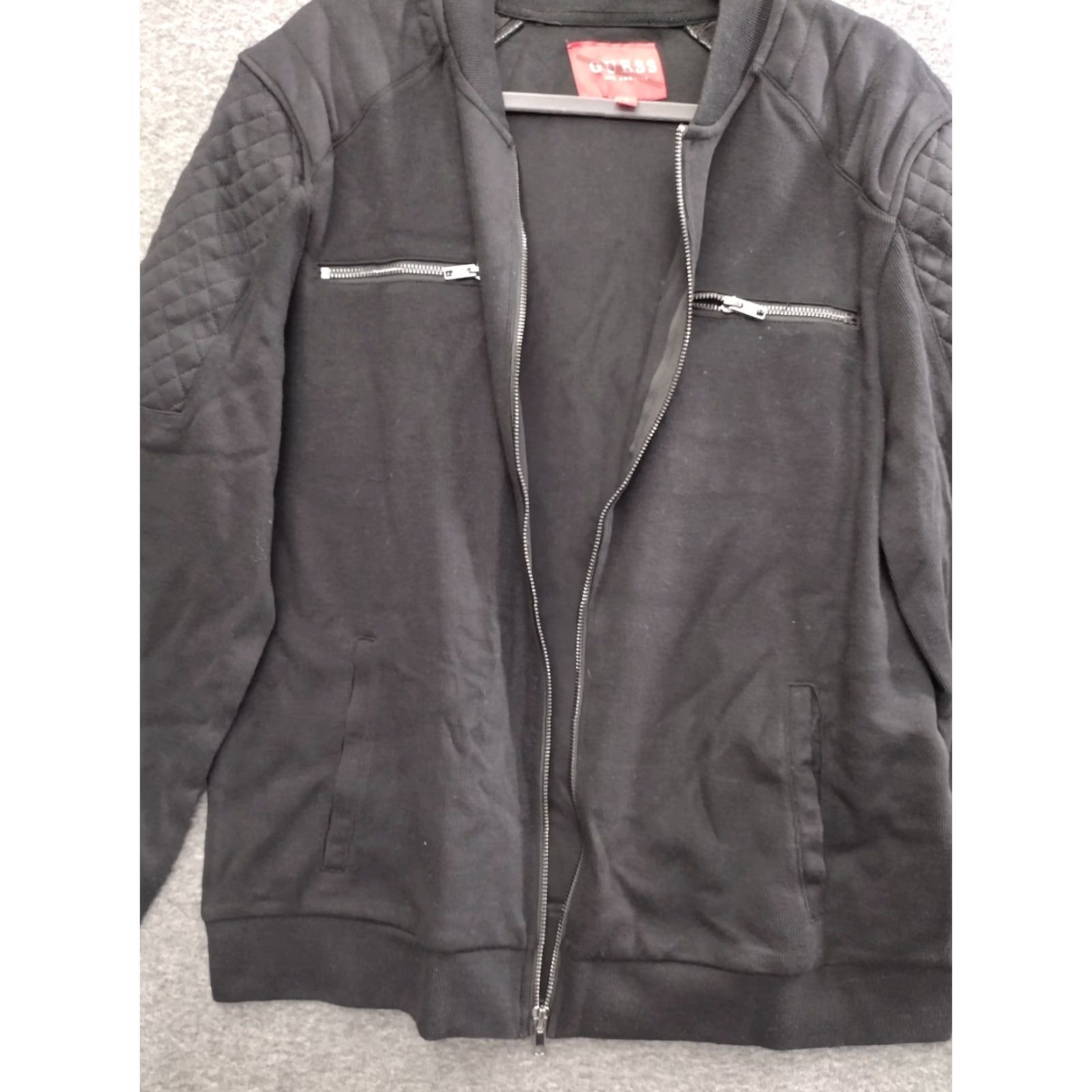 Guess GUESS Jacket Men Moto Zipper Pockets Black L Regular Size US L / EU 52-54 / 3 - 7 Thumbnail