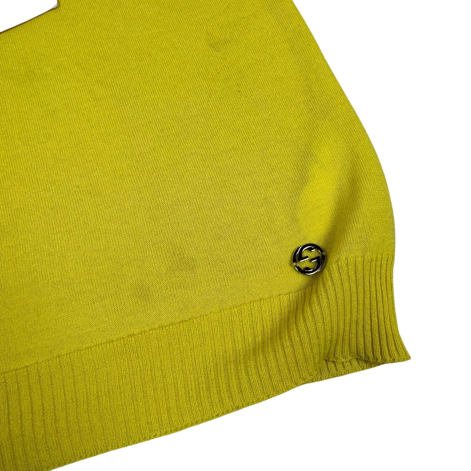 Gucci × Japanese Brand Gucci Womens Cream Yellow Knitted Sleeveless Sweater Medium Size M / US 6-8 / IT 42-44 - 6 Thumbnail