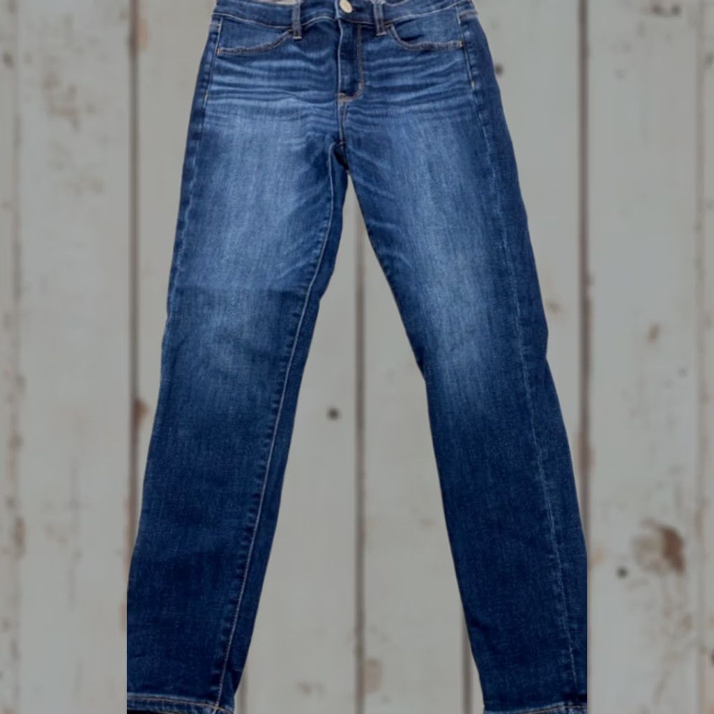 American Eagle Outfitters VINTAGE American Eagle Jeans 6 Short Blue Denim Ankle Stretch 29x27 Womens Size 28" / US 6 / IT 42 - 1 Thumbnail