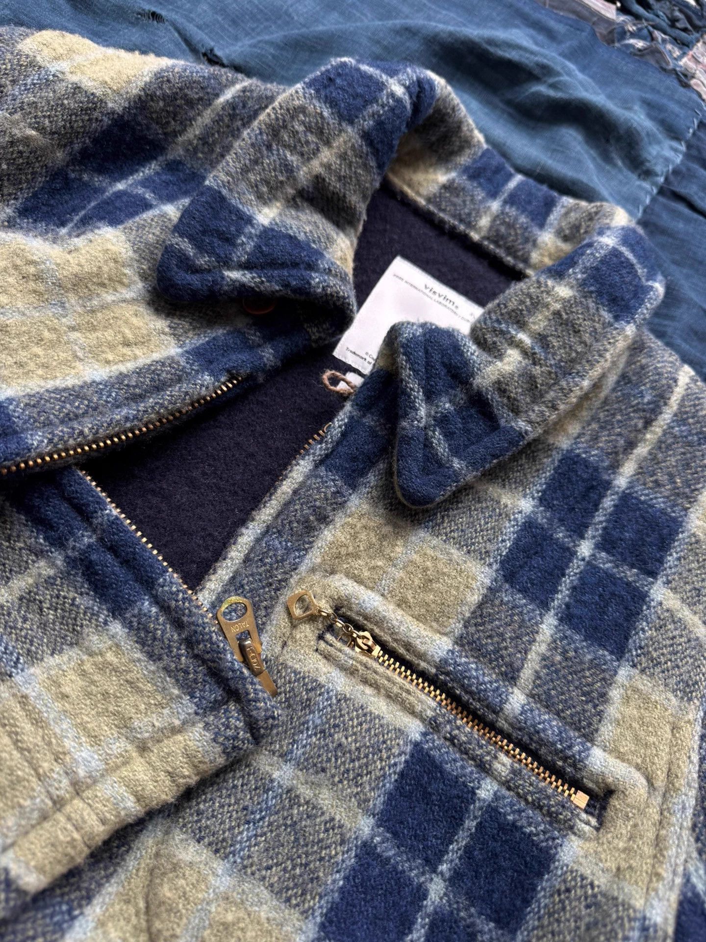 Visvim VISVIM 14AW JKT Plaid Leather Panel Wool Jacket Size US S / EU 44-46 / 1 - 8 Thumbnail
