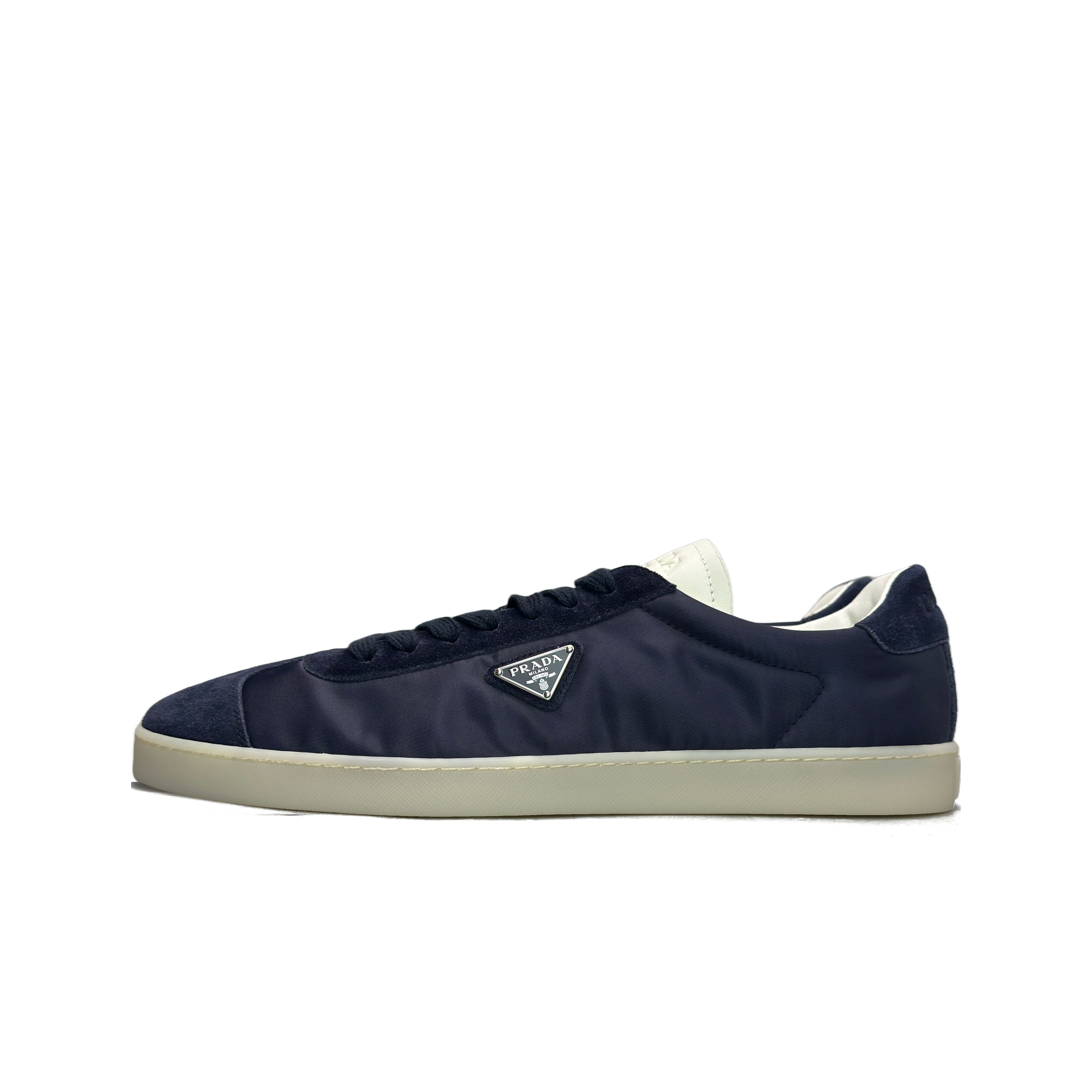 Prada Prada Nylon Suede Low-Top Sneakers Size 12 Size US 12 / EU 45 - 1 Thumbnail