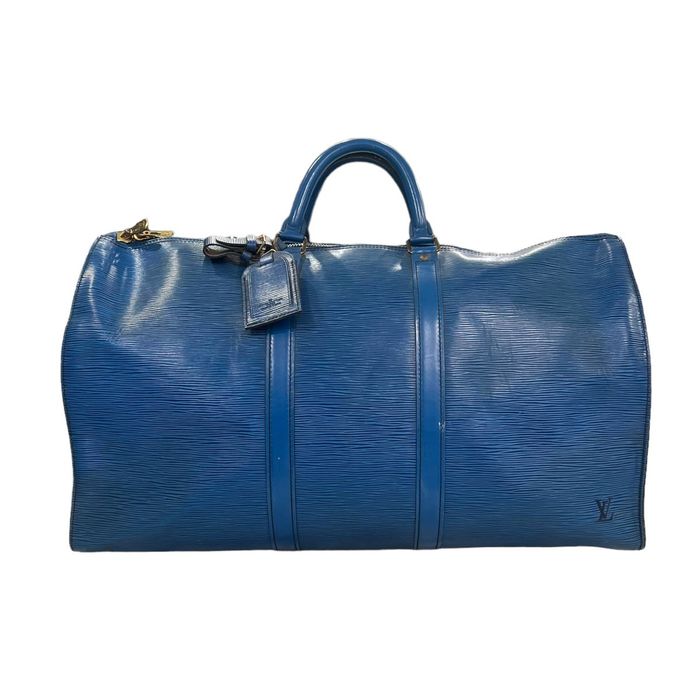 Louis Vuitton Blue Epi Keepall 50