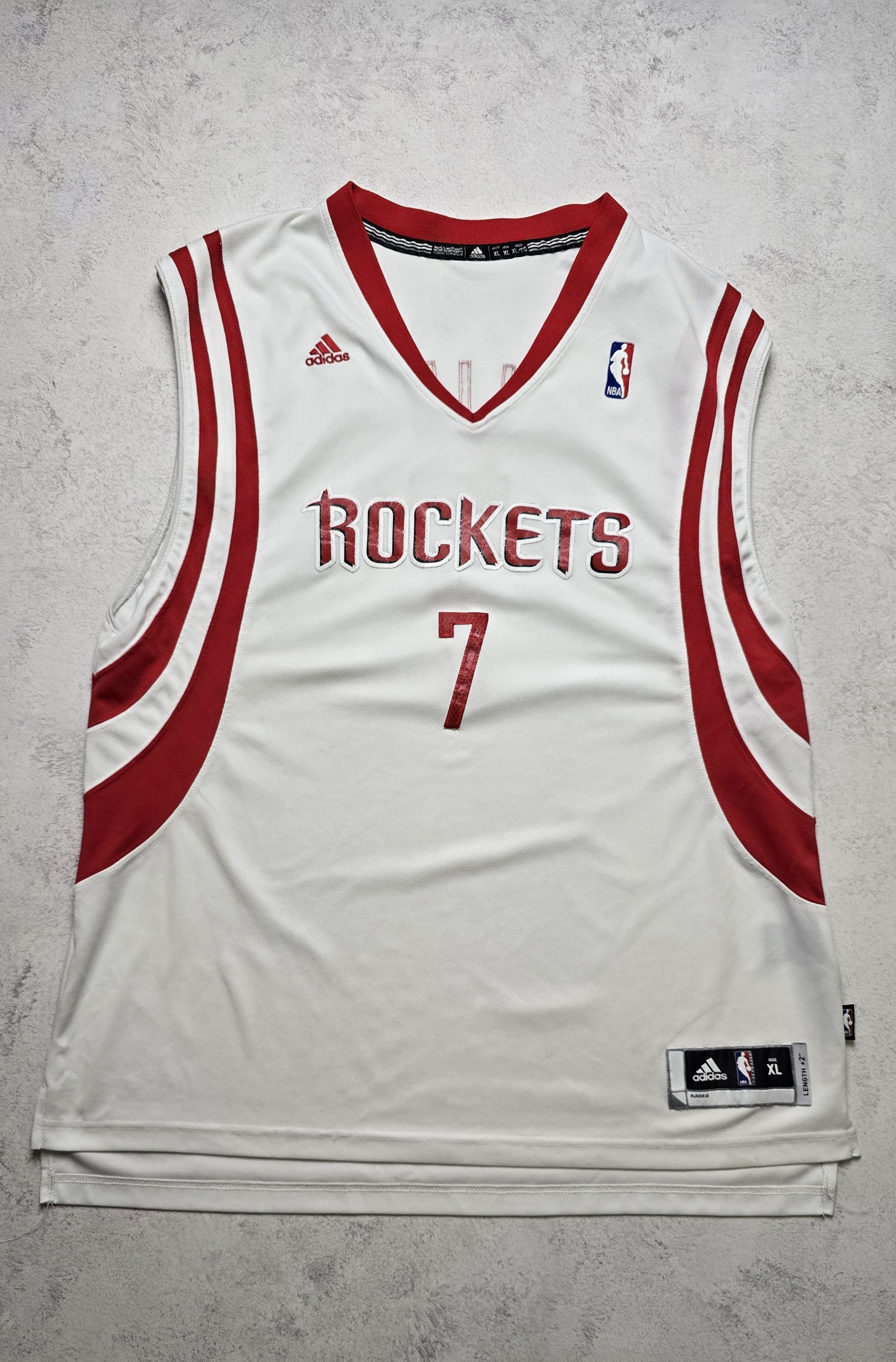 Adidas Jeremy Lin Houston Rockets #7 Jersey XL +2 Length Stitched Size US XL / EU 56 / 4 - 1 Thumbnail
