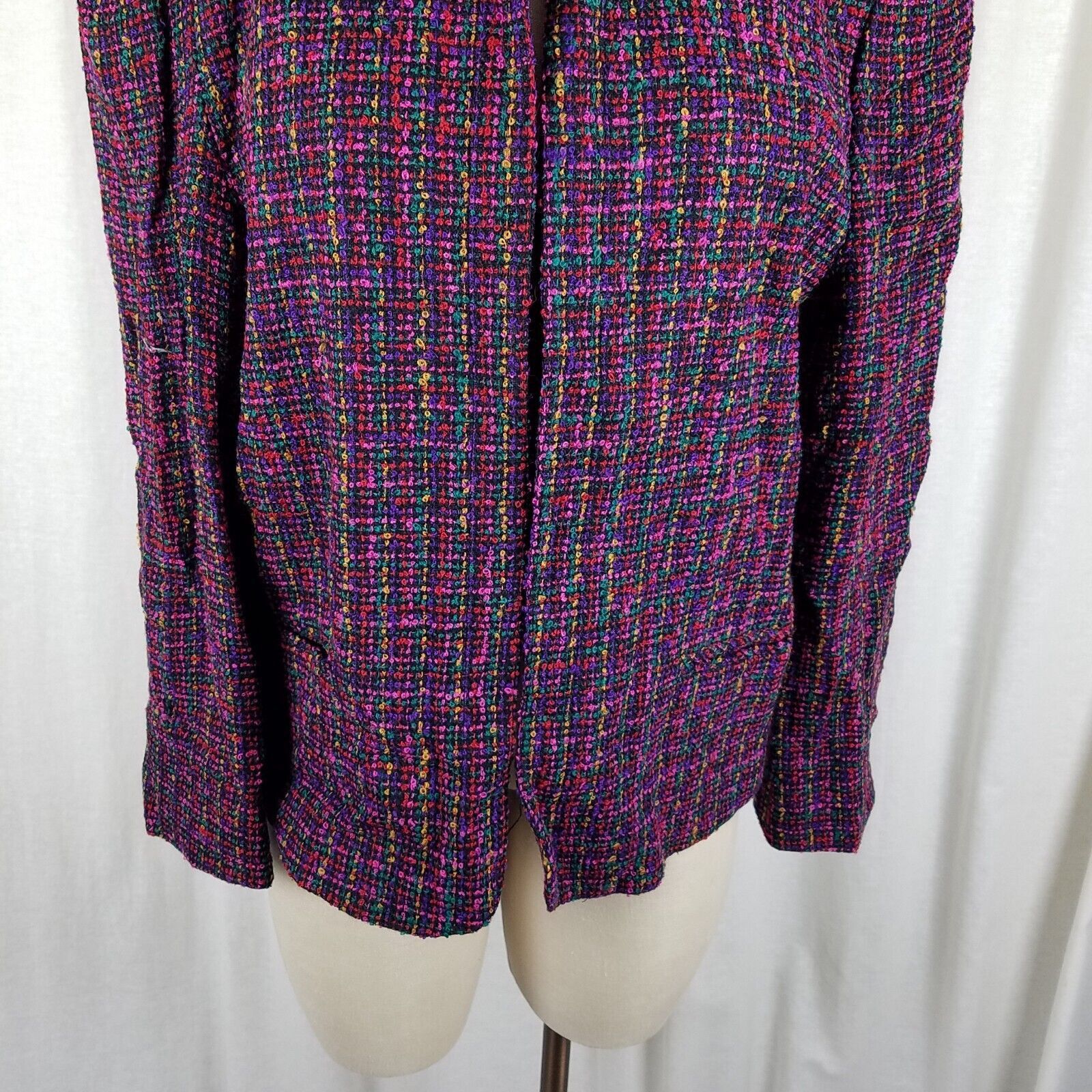 Orvis Orvis Colorful Tweed Art to Wear Open Front Blazer Jacket 16 Size XXL / US 16-18 / IT 52-54 - 3 Thumbnail
