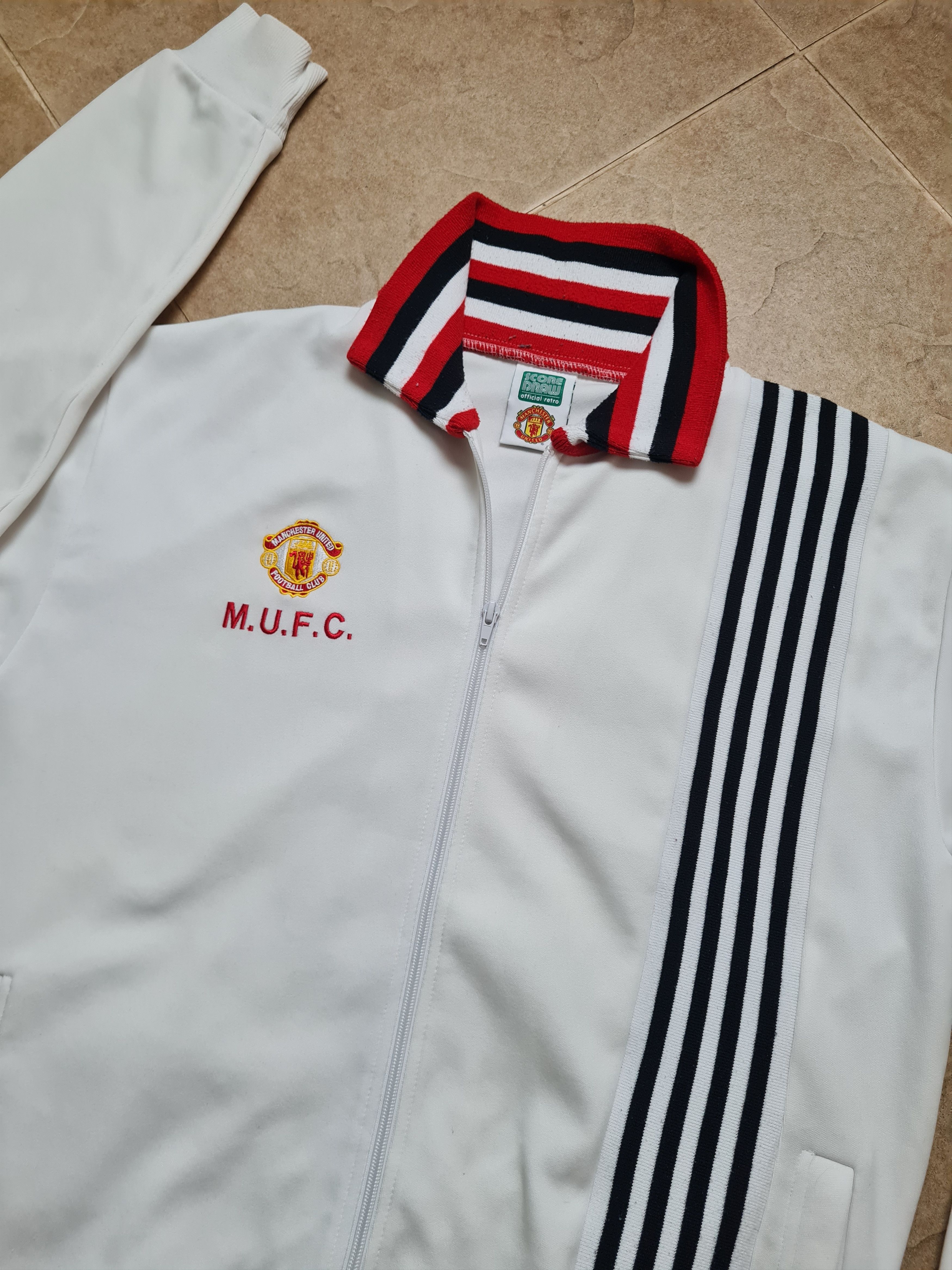 Other MANCHESTER UNITED 80s FOOTBALL SOCCER JACKET SCORE DRAW Size US L / EU 52-54 / 3 - 2 Thumbnail