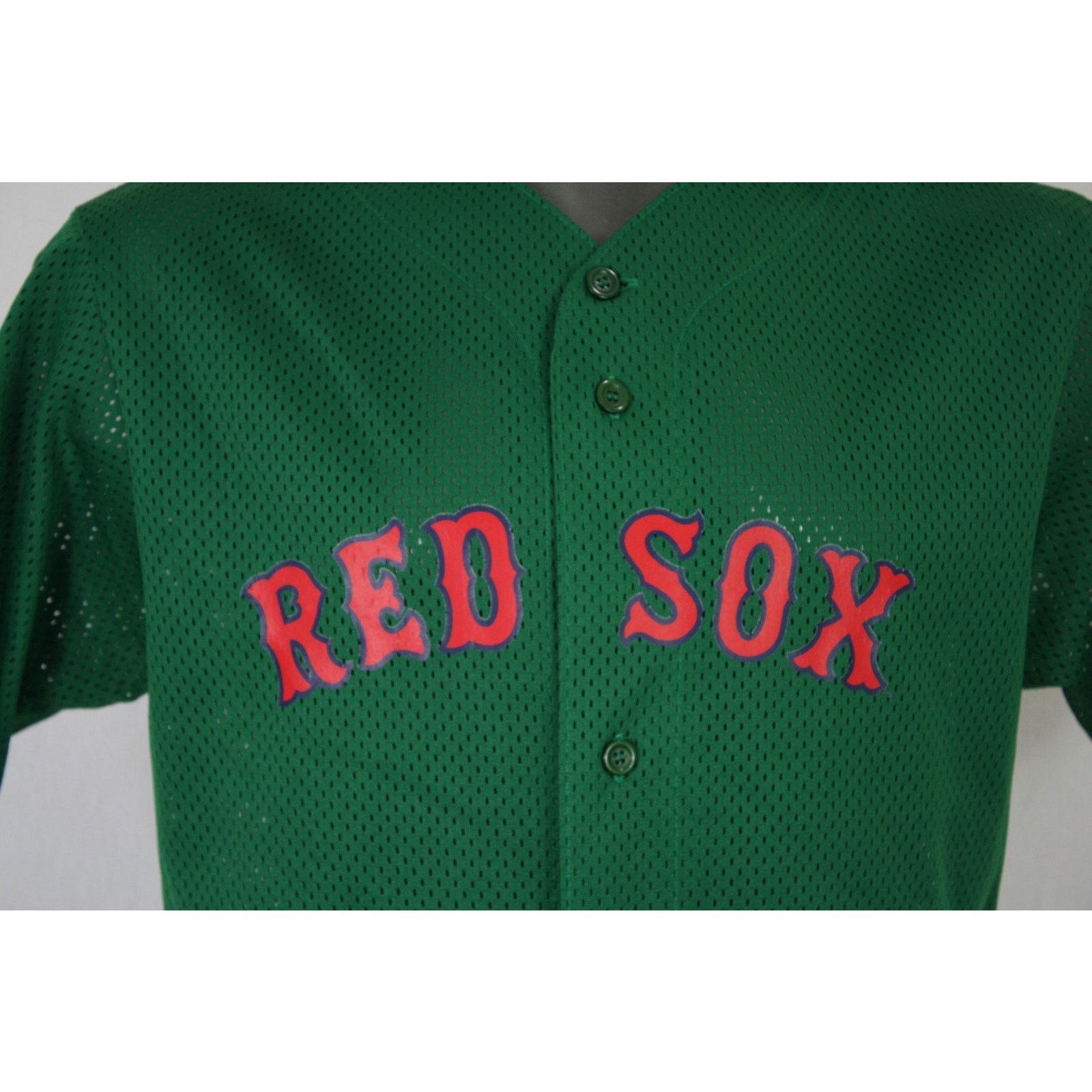 MLB × Majestic × Vintage Boston Red Sox Green Majestic Jersey Mens M MLB St Patricks Size US M / EU 48-50 / 2 - 2 Thumbnail
