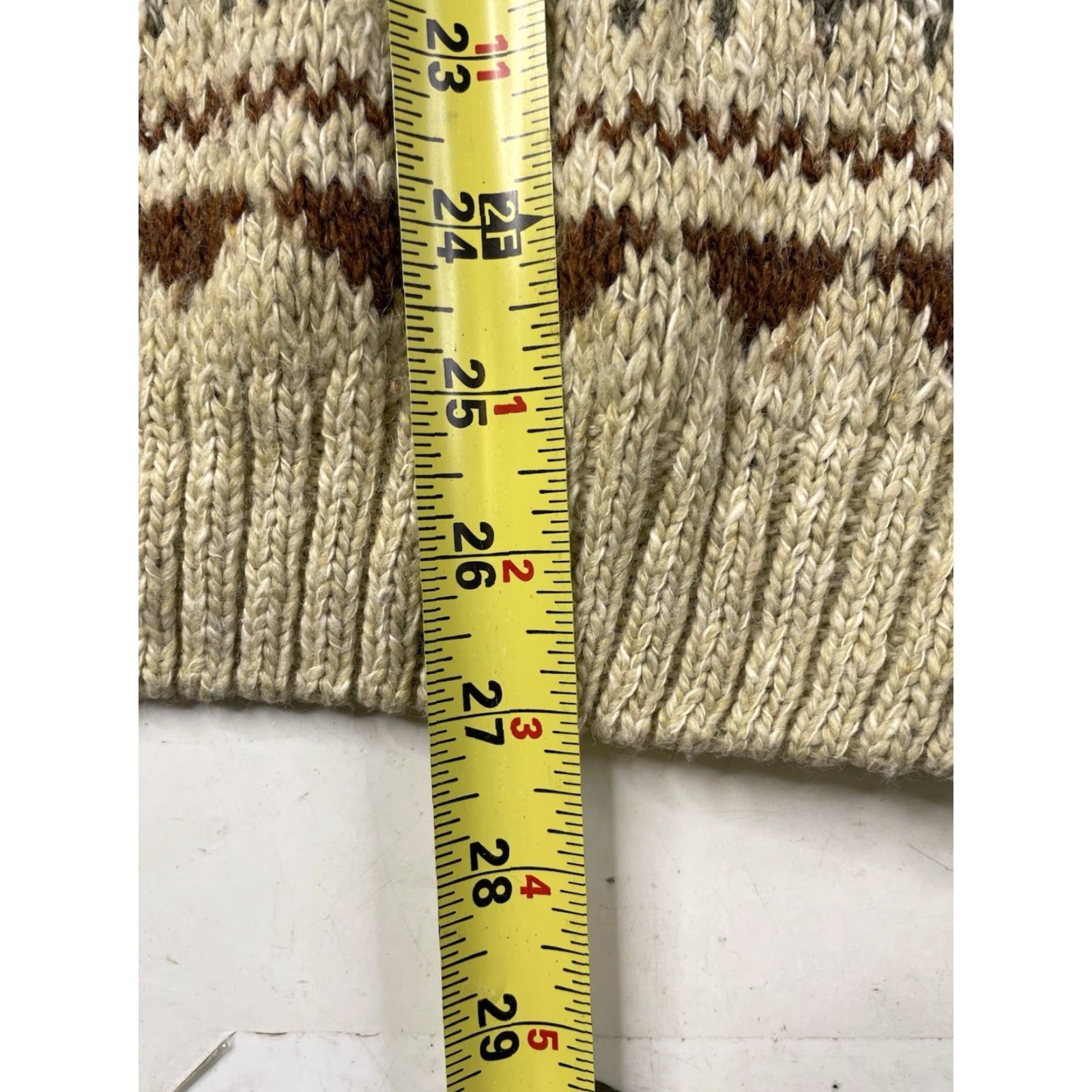 Vintage VTG Old Glory Sweater Crew Neck Adult L Ivory Cotton Knitted Chunky-Knit Vintage 90s Preppy Ski Casual Mens Pullover Size US L / EU 52-54 / 3 - 5 Thumbnail