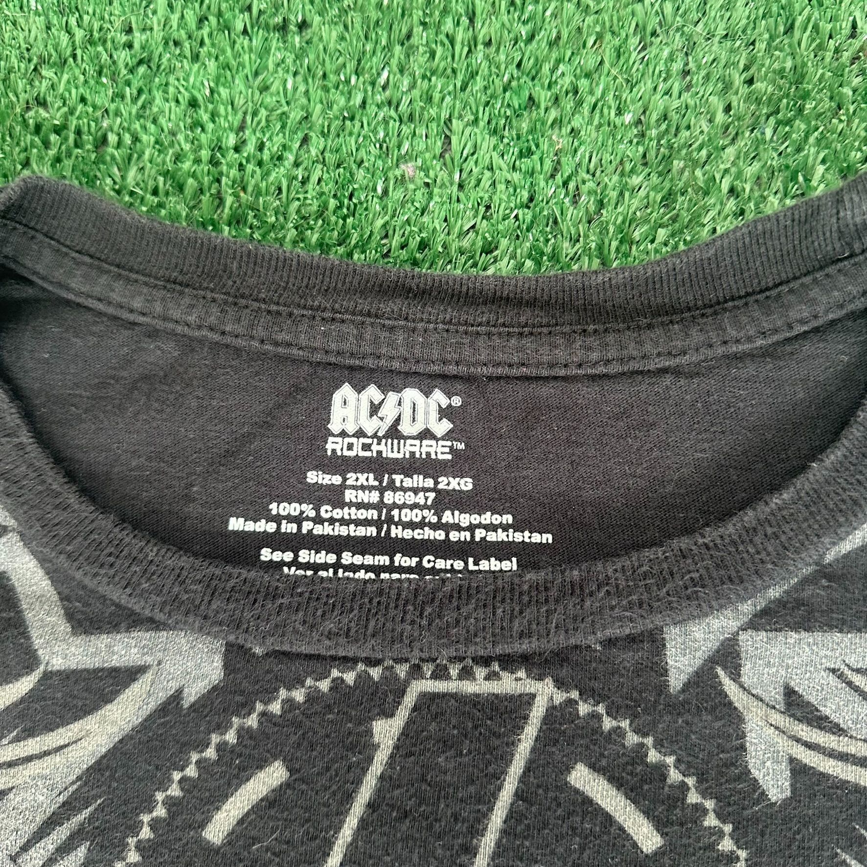 AC/DC AC/DC Black Ice T-Shirt Black Y2K Double Sleeve Rock Band Gr Size US XXL / EU 58 / 5 - 4 Thumbnail