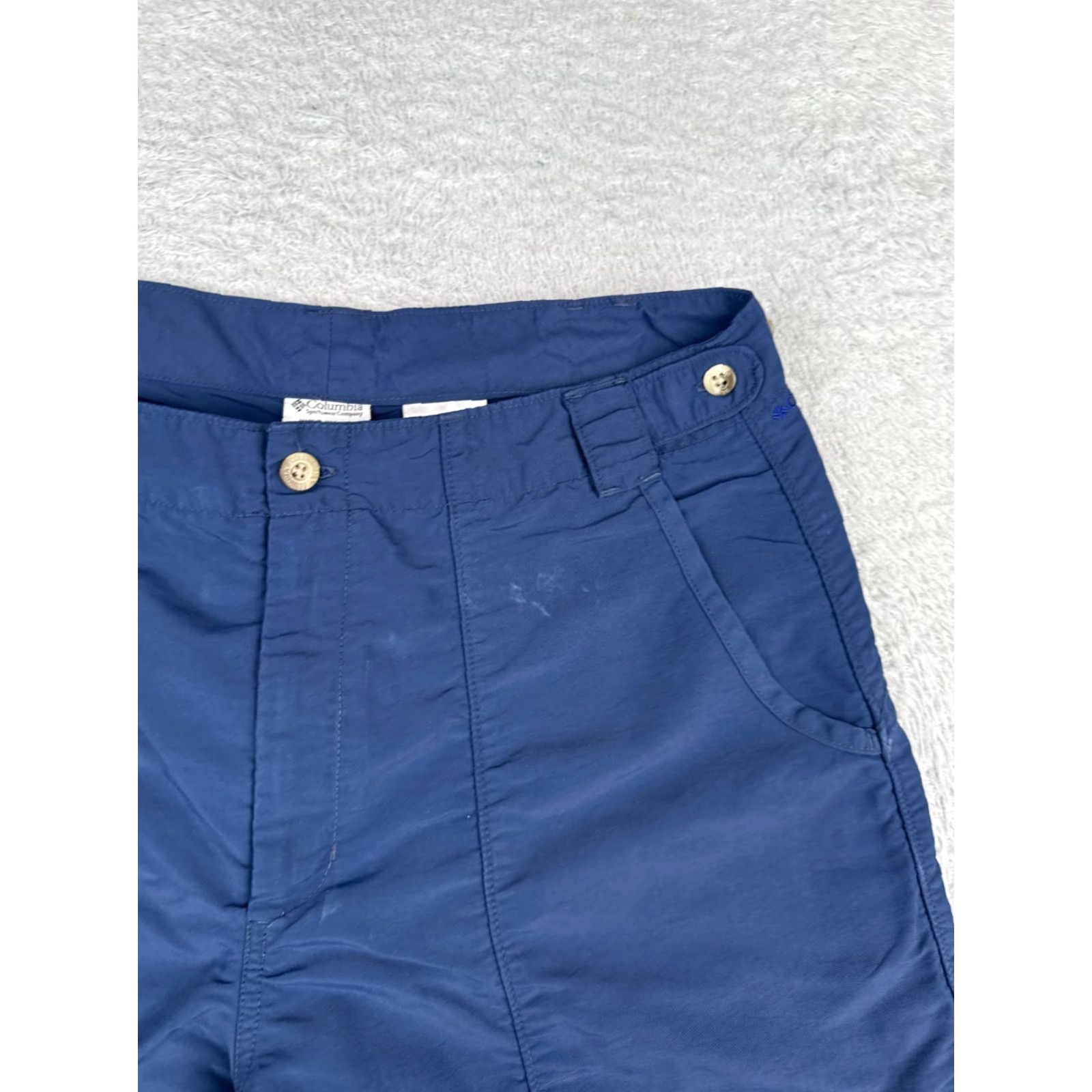 Vintage Columbia Shorts Women Medium Blue PFG Nylon Cargo Hiking Boating Fishing 31x8 Size 32" / US 10 / IT 46 - 5 Thumbnail