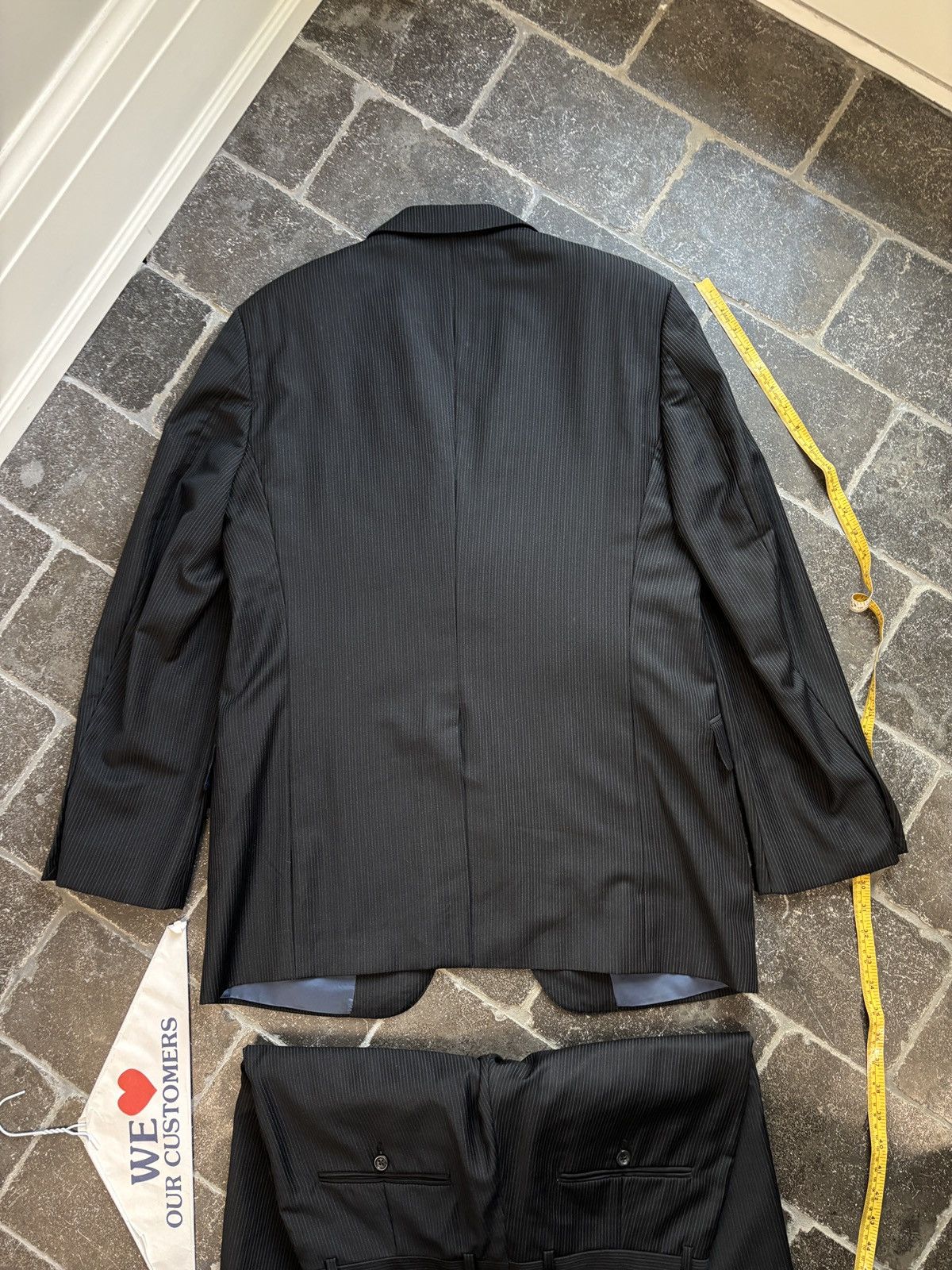 Burberry Burberry Suit Two Piece 2pc Made in USA Designer Tux Striped Size 40R - 14 Thumbnail