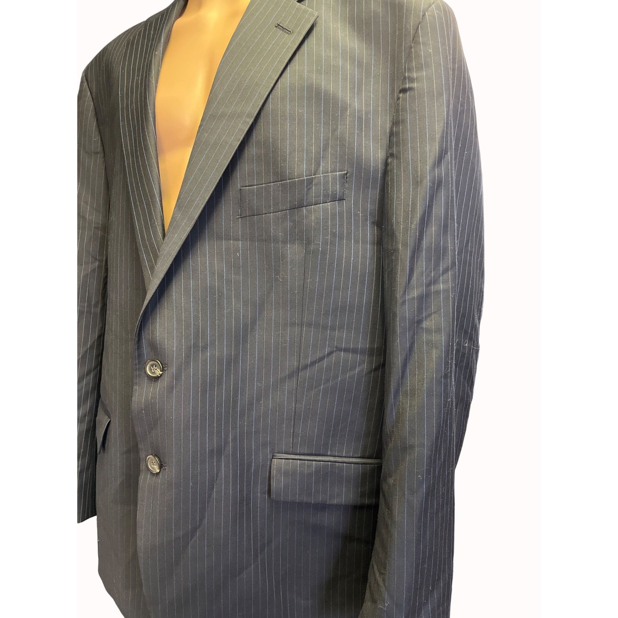 Lauren Ralph Lauren Lauren Ralph Lauren Men's Black 100% Wool Sports Coat/Blazer Size 48R - 3 Thumbnail