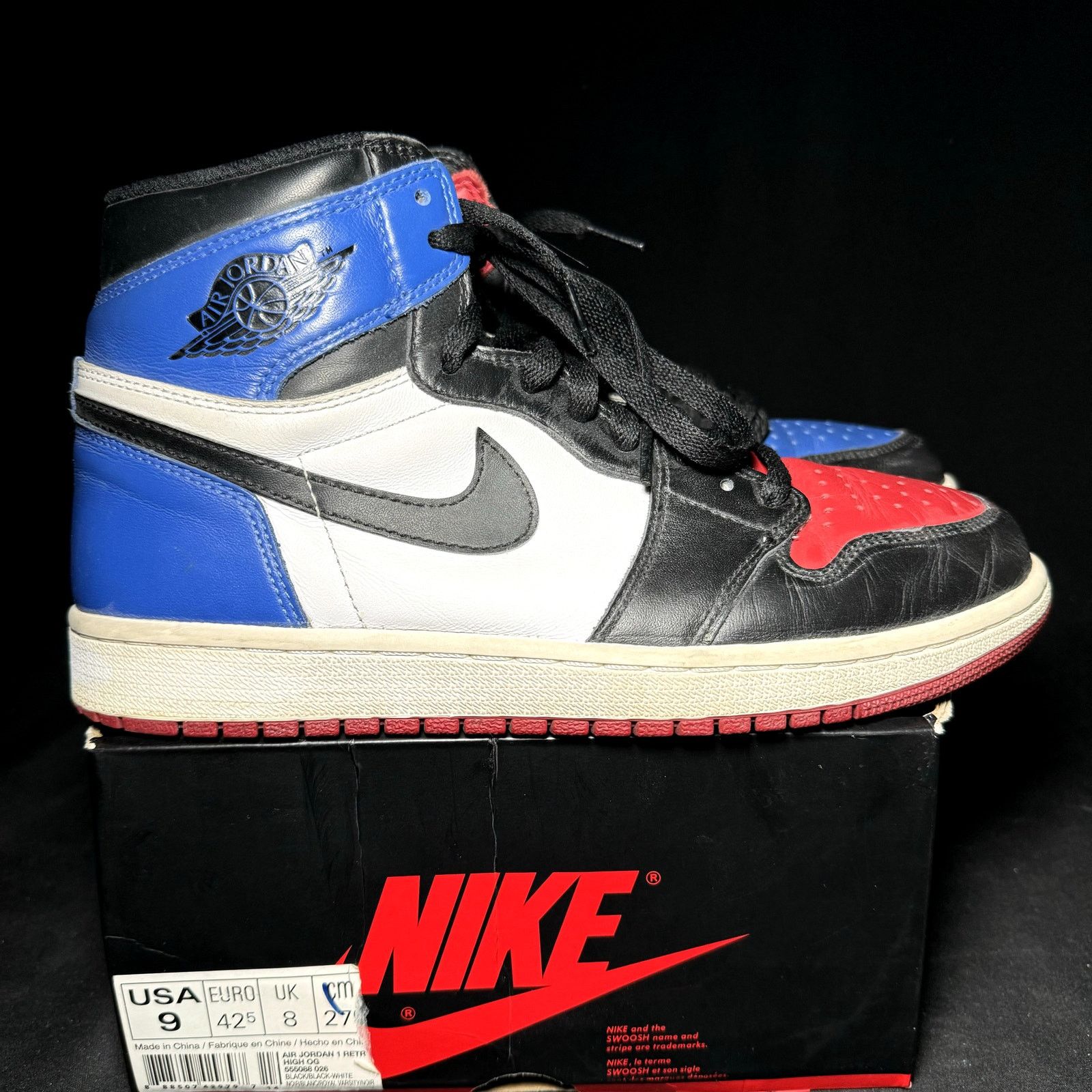 Size 9 - Nike Air Jordan 1 Retro High OG Top 3 Men's Shoes