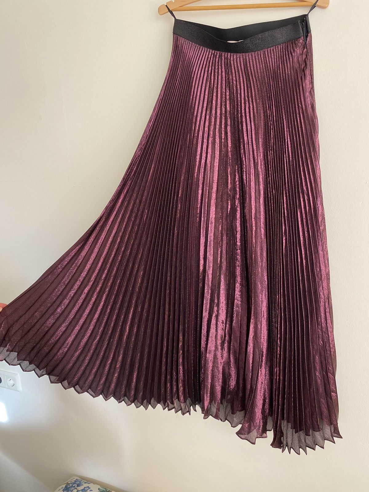 Christopher Kane Christopher Kane Pleated Lamé Maxi Skirt Size 28" / US 6 / IT 42 - 18 Thumbnail
