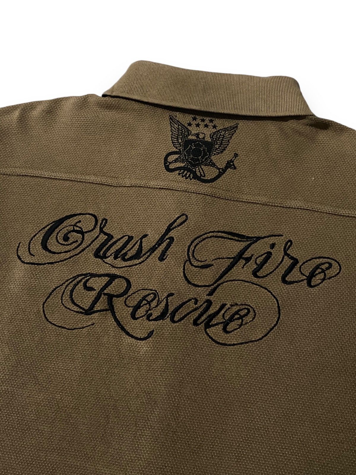 Japanese Brand RESCUE SQUAD JAPAN EMBEROIDERY BUTTON UP POLOS Size US M / EU 48-50 / 2 - 3 Thumbnail