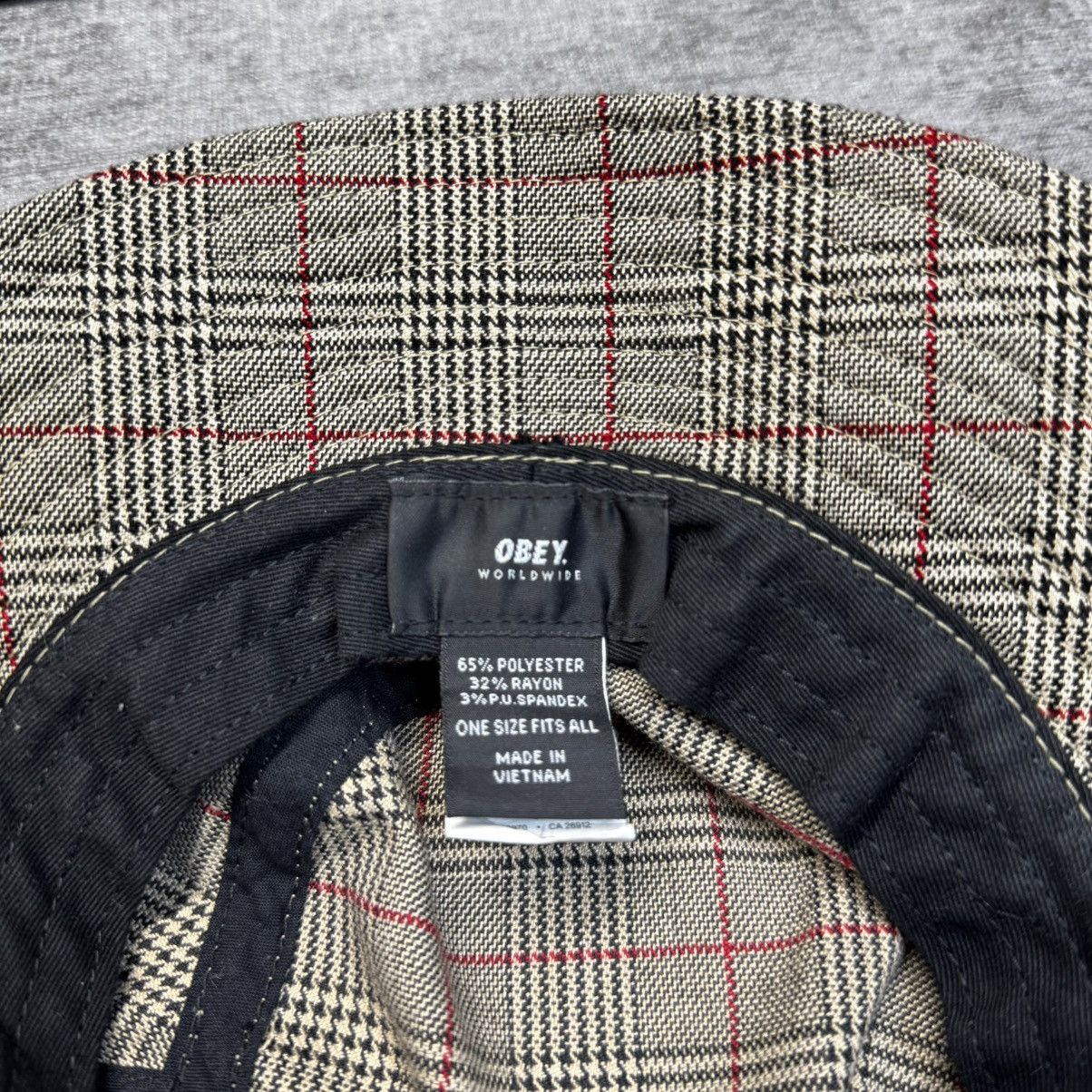 Obey Obey Bucket Hat Plaid S/M Size ONE SIZE - 3 Thumbnail