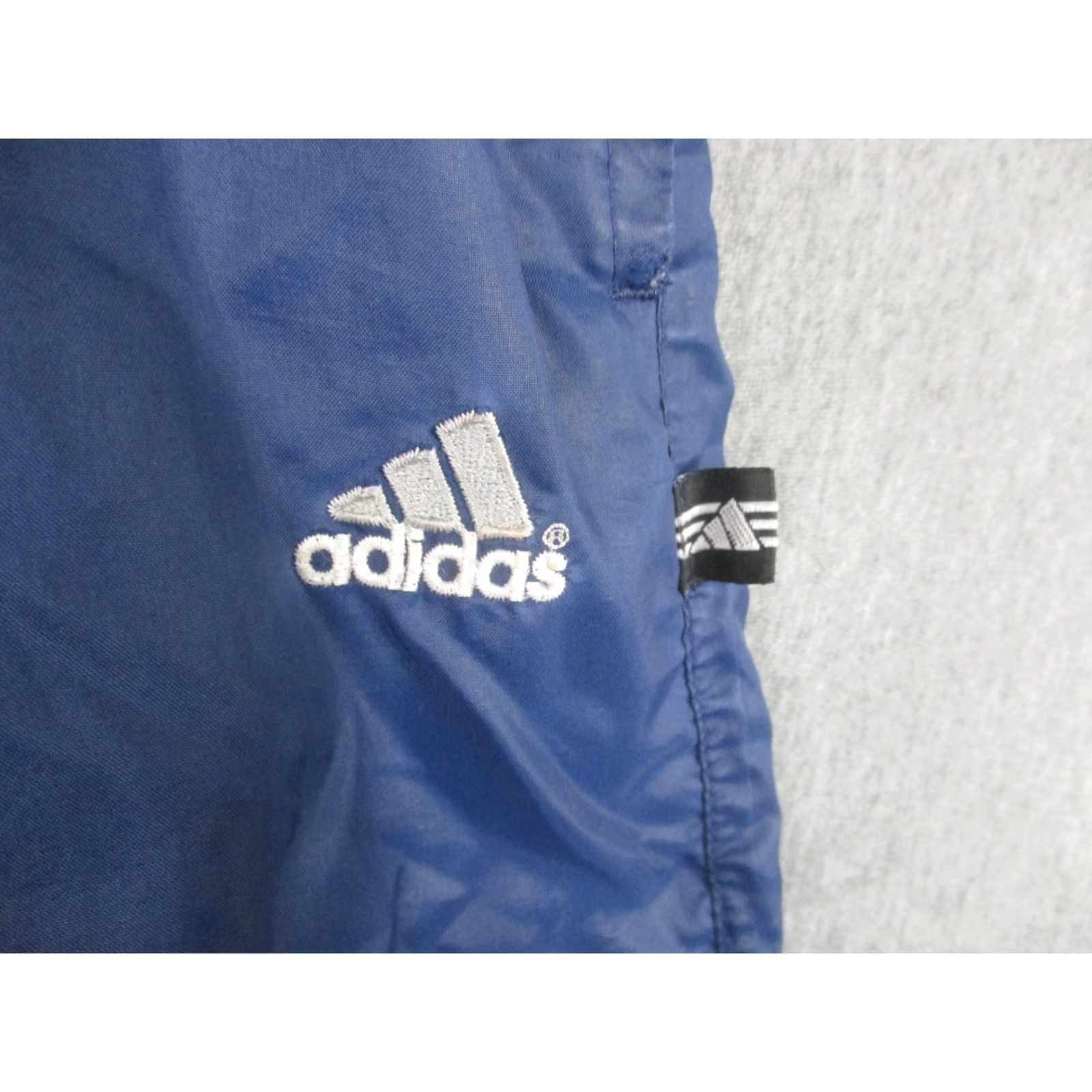Adidas VINTAGE Adidas Pants Mens XL Blue Maroon Nylon Track Drawstring Lined 3 Stripes Pockets Size US 36 / EU 52 - 2 Thumbnail
