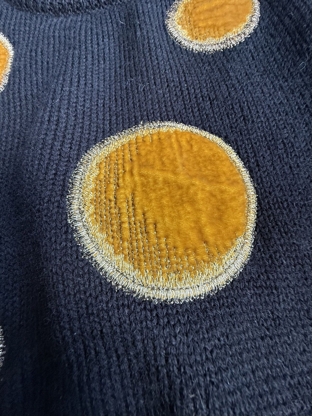 Celine × Hedi Slimane $1.6k Celine crew neck sweater with velvet circles M Hedi Size US M / EU 48-50 / 2 - 18 Thumbnail