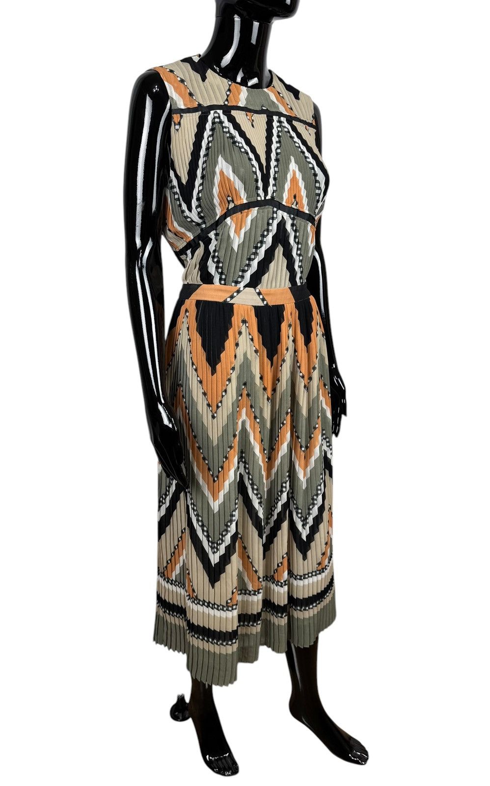 Massimo Dutti Massimo Dutti Pleated Multicolor Maxi Dress size US8 EU40 Size M / US 6-8 / IT 42-44 - 3 Thumbnail