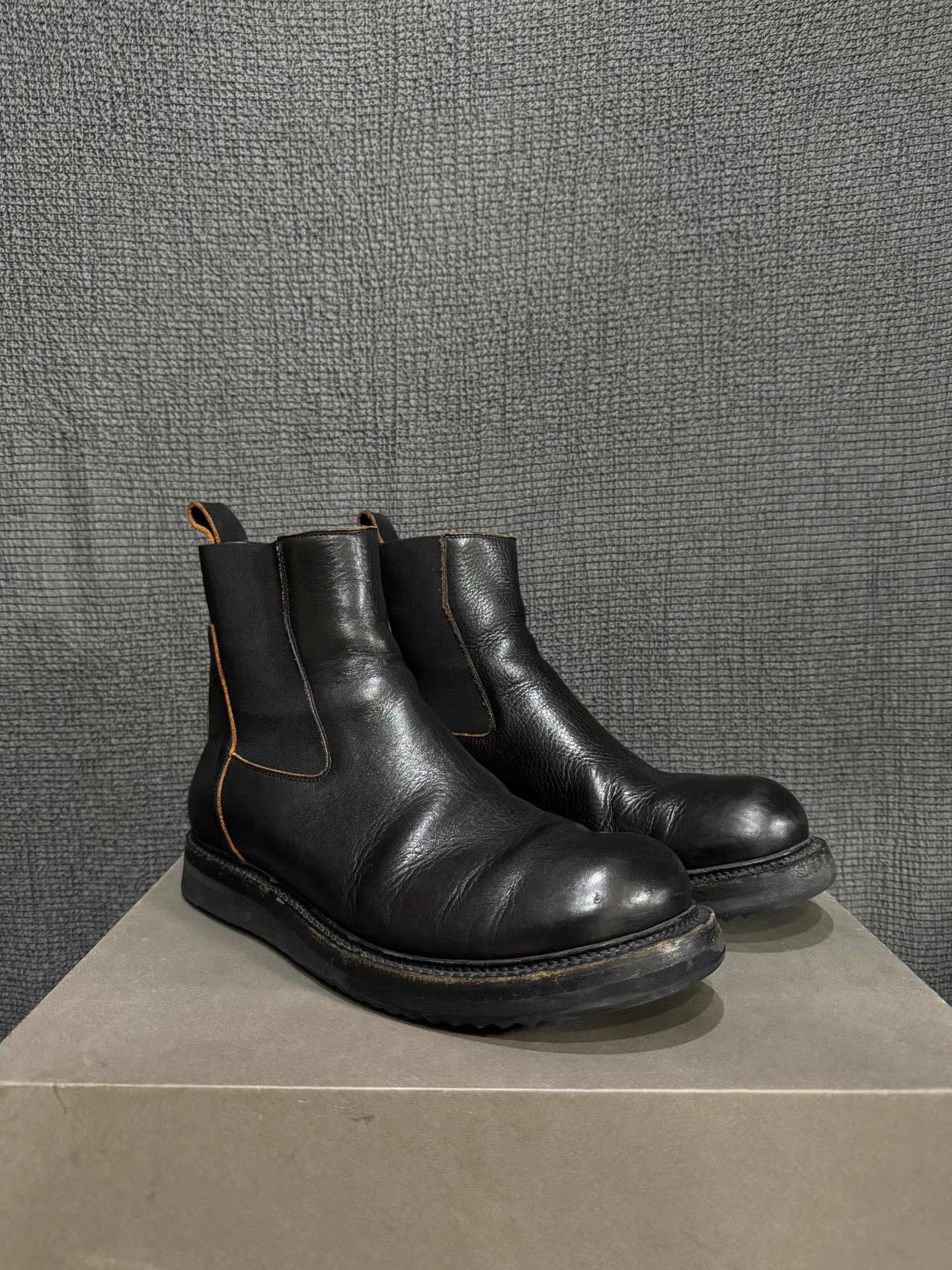 Rick Owens Rick Owens 19SS mainline cowhide Chelsea boots Size US 10 / EU 43 - 3 Thumbnail