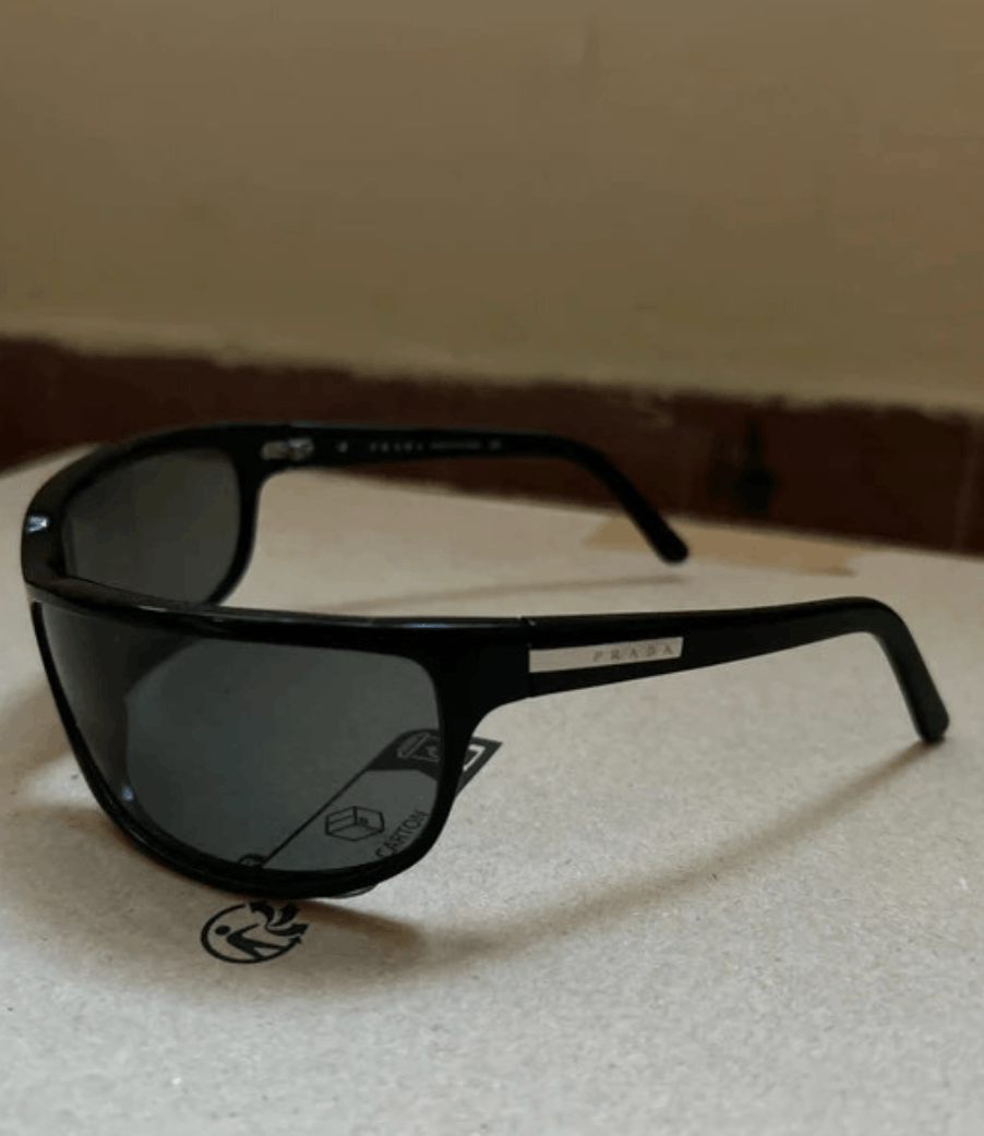 Prada × Vintage PRADA Sunglasses Sport Wrap Shield Mask Sport Red Tab Size ONE SIZE - 1 Thumbnail