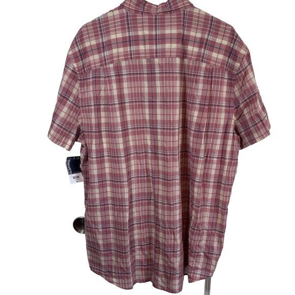 St. Johns Bay St John' Bay Men Pink Plaid Button Up Short Sleeve Shirt XL Size US XL / EU 56 / 4 - 3 Thumbnail