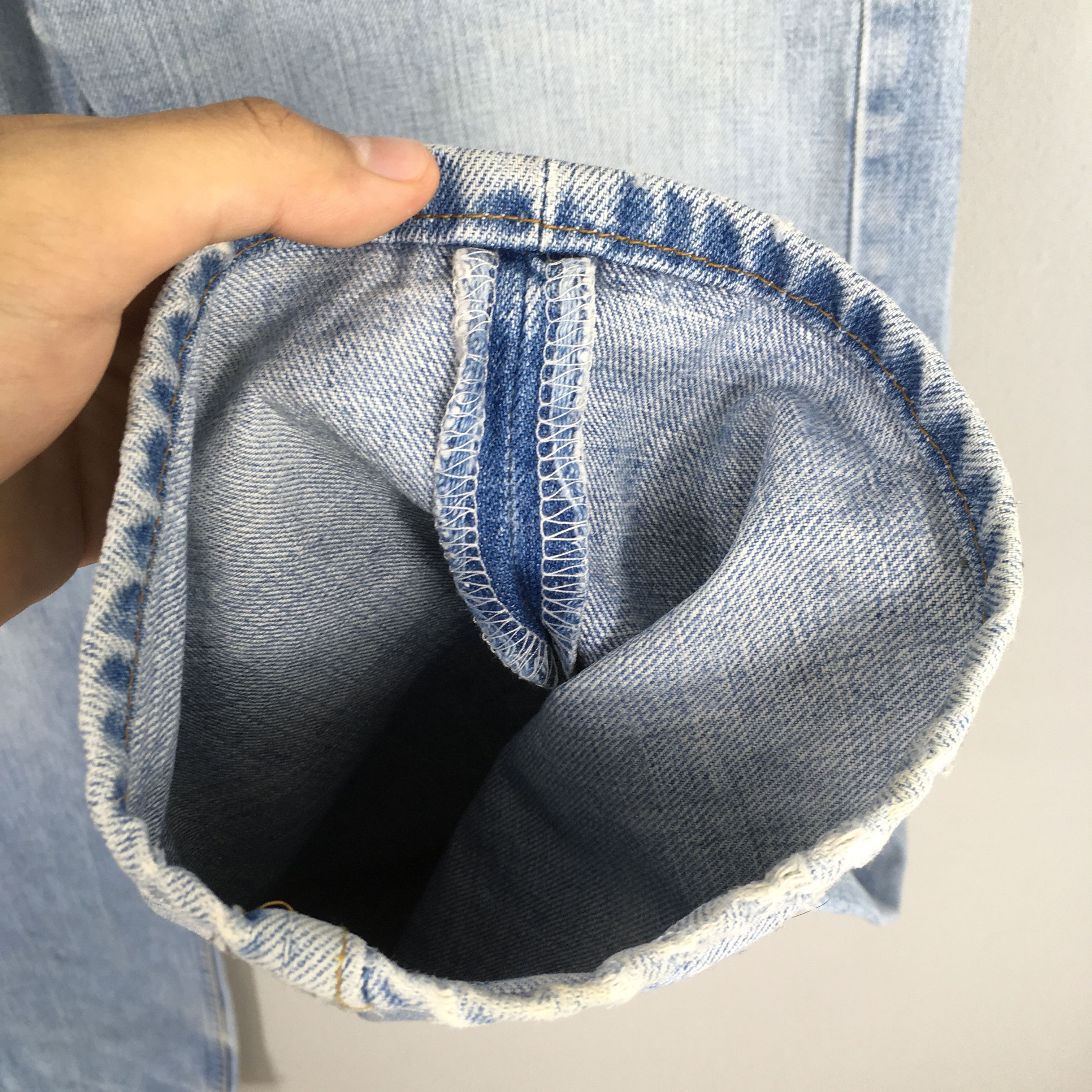Levi's Size 31x33 Vintage 80s Levi's 501 Faded Blue Jeans S186 Size US 31 - 5 Thumbnail