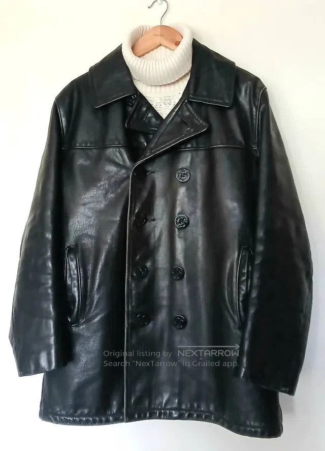 Schott Schott Navy fur coat Size US XXS / EU 40 - 2 Thumbnail