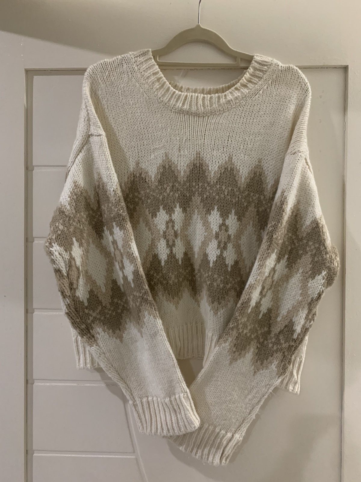 GU × Homespun Knitwear × Japanese Brand GU Vintage Japanes White Beige Knitwear Size M / US 6-8 / IT 42-44 - 1 Thumbnail