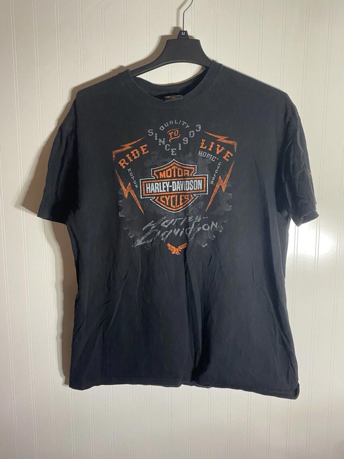Harley Davidson Harley-Davidson Motorcycles Men's Xl Black T-Shirt Size US XL / EU 56 / 4 - 1 Thumbnail