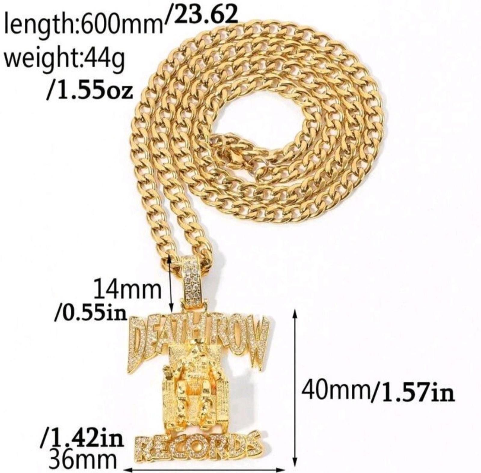 The Unbranded Brand Death Row Records (Chain)-(Gold)-(New)-(Zirconia)-$33.00 Size ONE SIZE - 6 Thumbnail