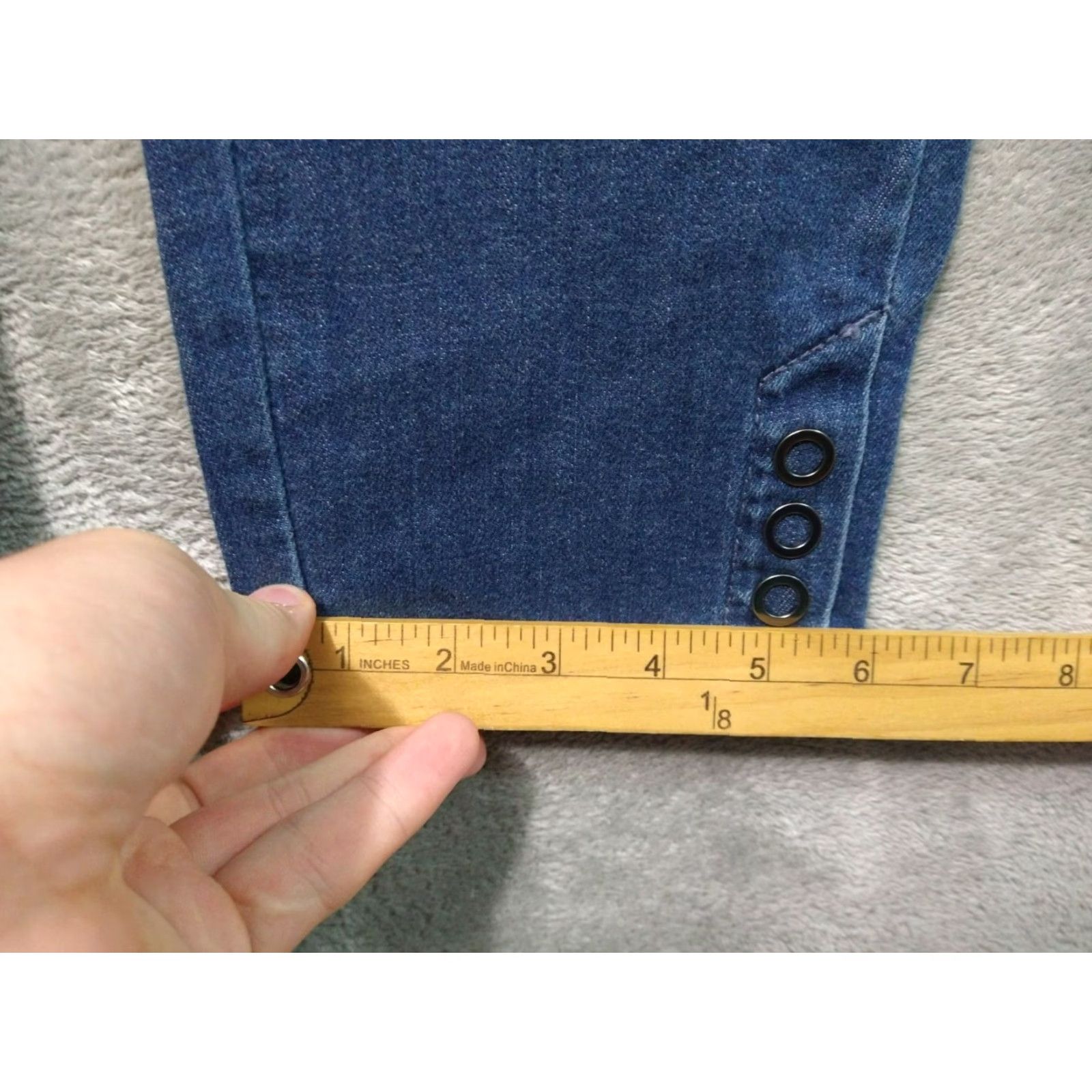 J. Jill J Jill Jeans Womens 12 Blue Denim Authentic Fit Slim Ankle Stretch Mid Rise Size 34" / US 12 / IT 48 - 6 Thumbnail