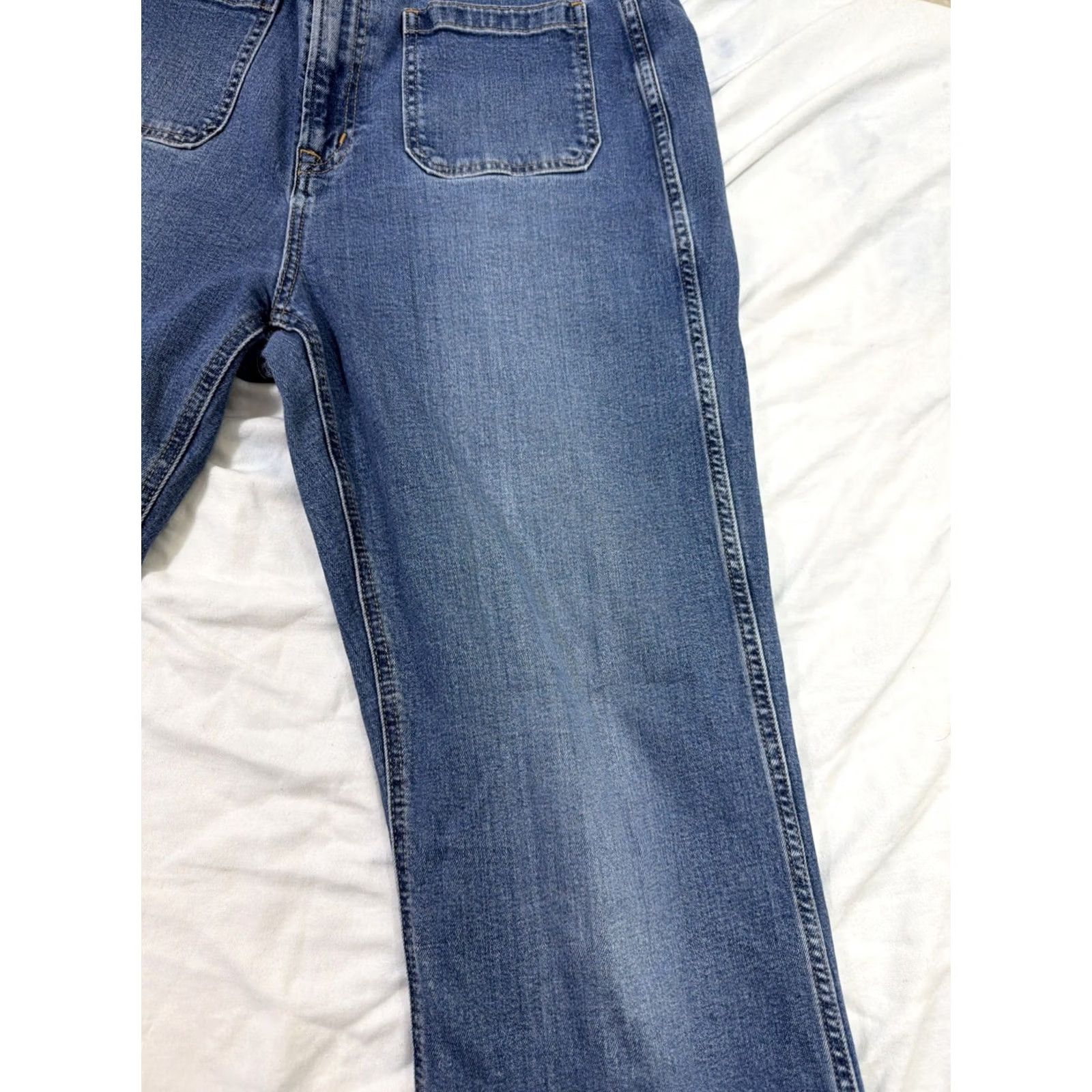 Gap Gap Jeans Flared High Rise 18 Tall Medium Wash Blue Womens Size 40" / US 18 - 5 Thumbnail