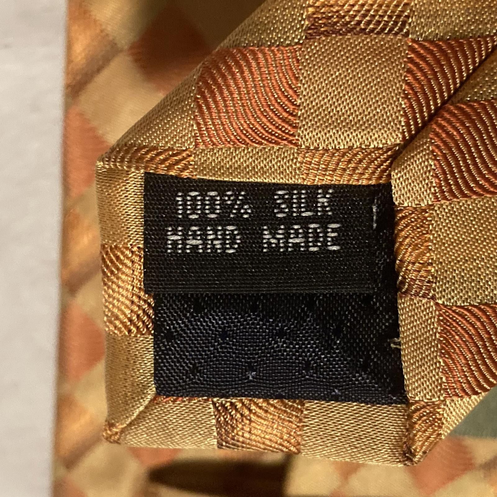 Designer NWOT Fabio Fazio Orange Silk Tie 57/4 Size ONE SIZE - 3 Thumbnail