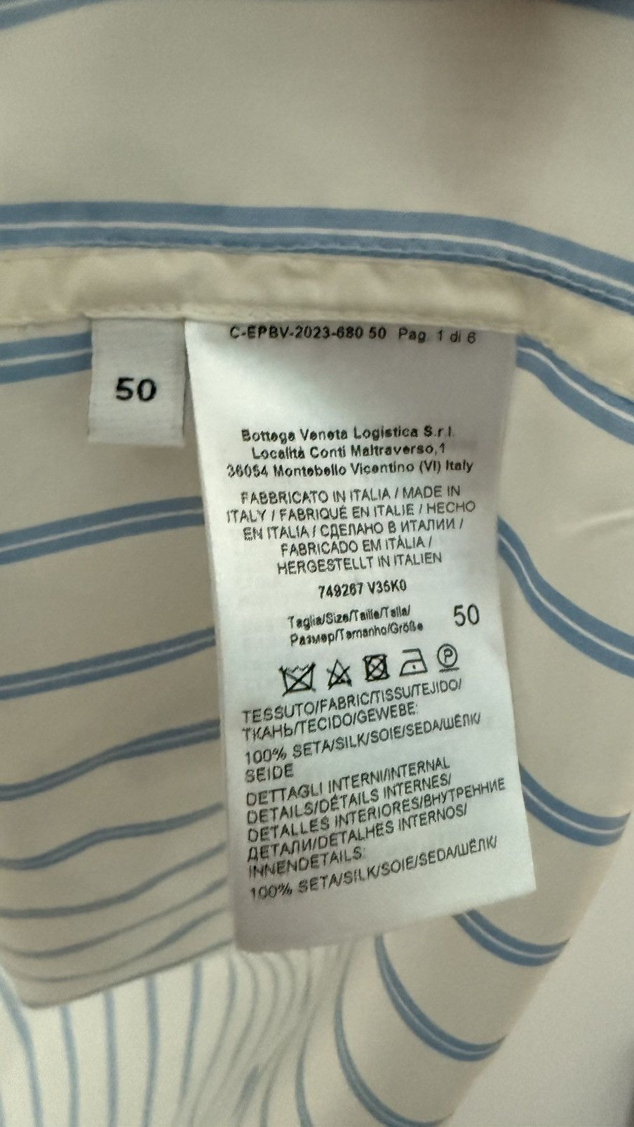 Bottega Veneta Bottega Veneta Silk Striped Short Sleeve Shirt Size US M / EU 48-50 / 2 - 14 Thumbnail