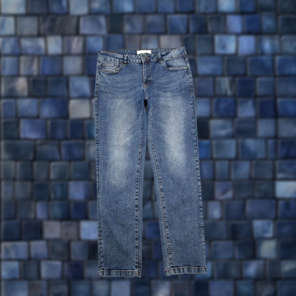 Vintage Stitches Jeans Blue Stretch Denim Straight Leg Mens Size 34x30 Size US 34 / EU 50 - 1 Thumbnail