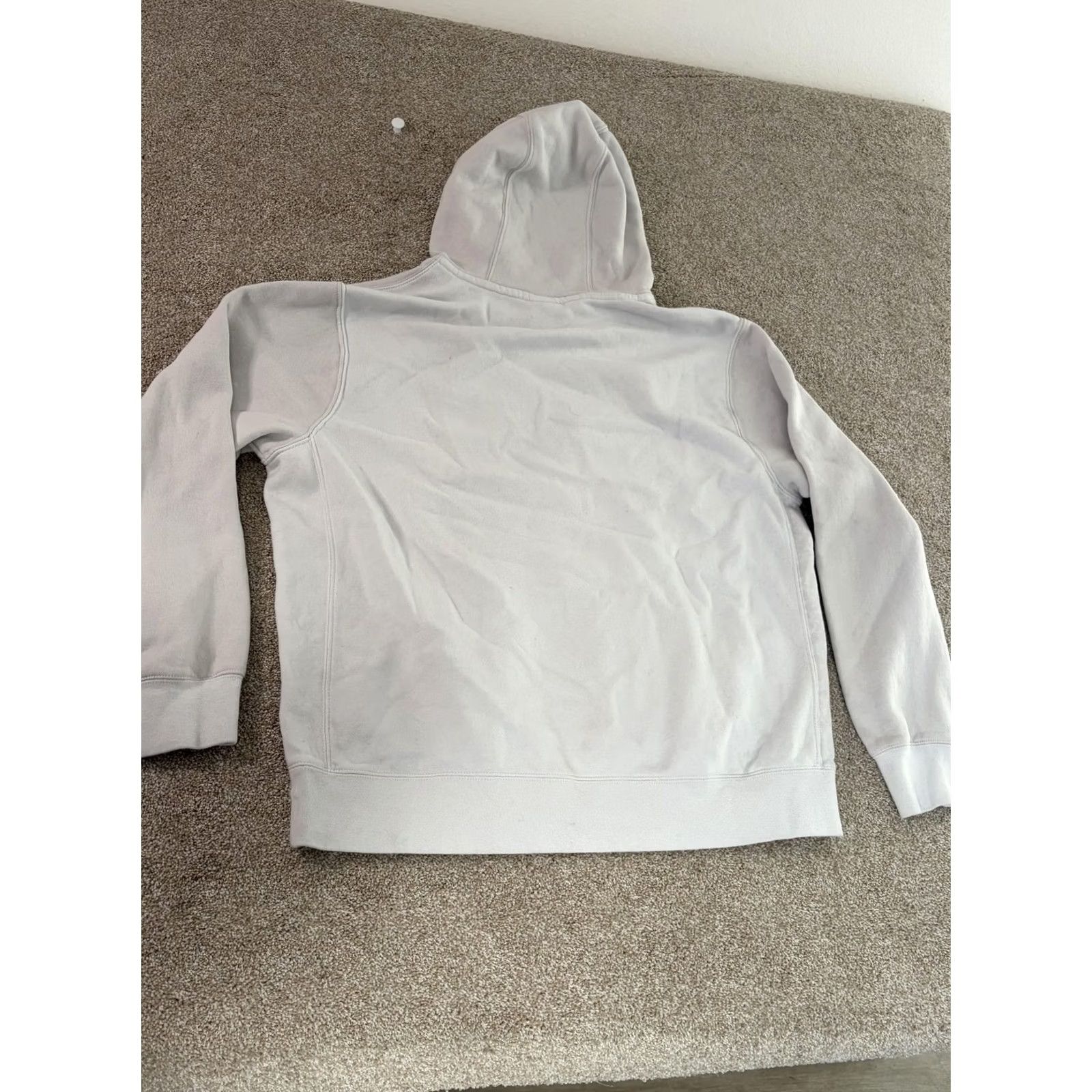 Nike Nike Shirt Mens L White Sportswear Club Fleece Hoodie Pullover Swoosh Sweatshirt Size US L / EU 52-54 / 3 - 8 Thumbnail