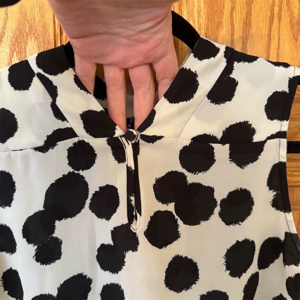 Other Who What Wear Blouse Womens XS Sleeveless Black White Polka Size XS / US 0-2 / IT 36-38 - 4 Thumbnail