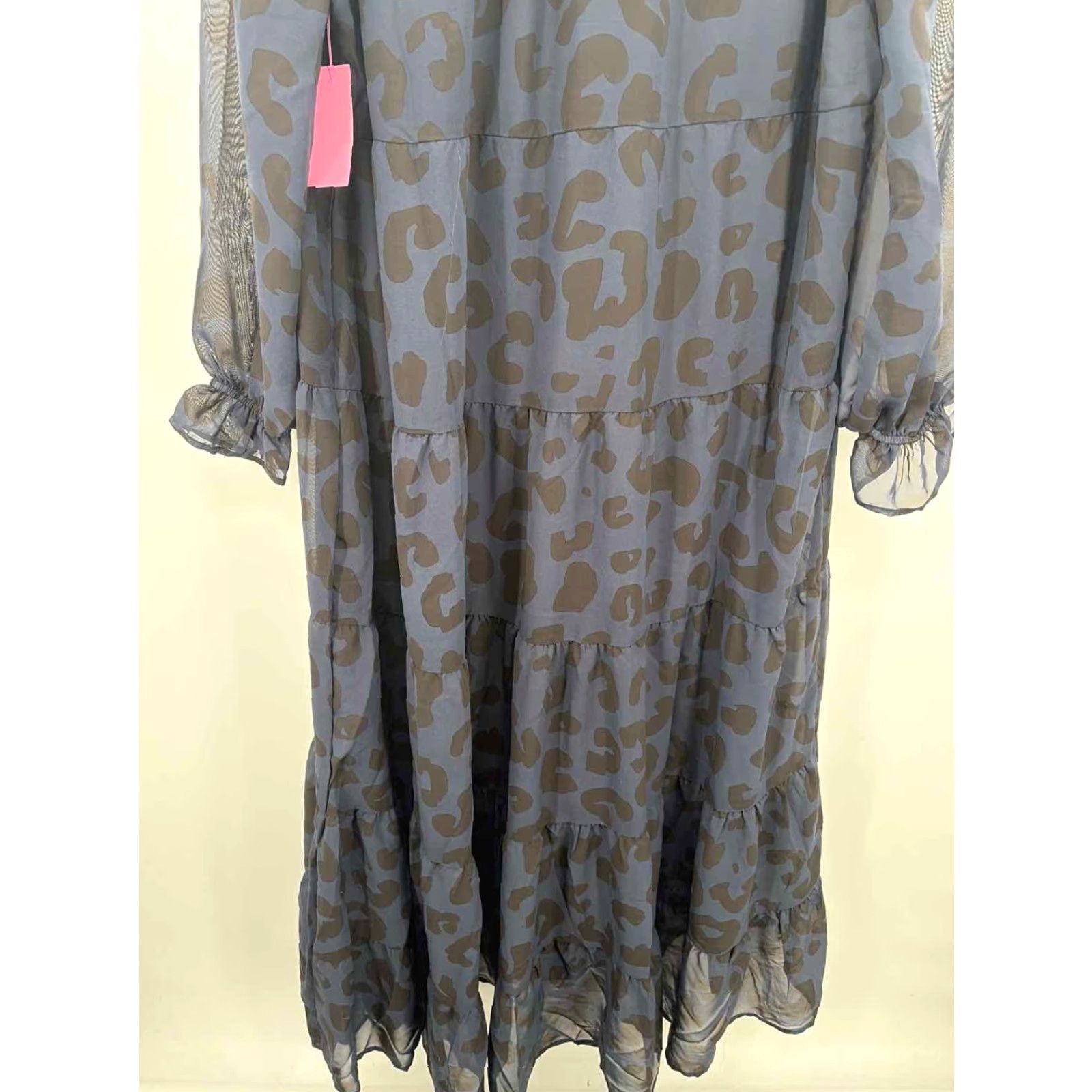 Vintage Mud Pie Navy Large Maxi Long Sleeve Dress Size L / US 10 / IT 46 - 4 Thumbnail
