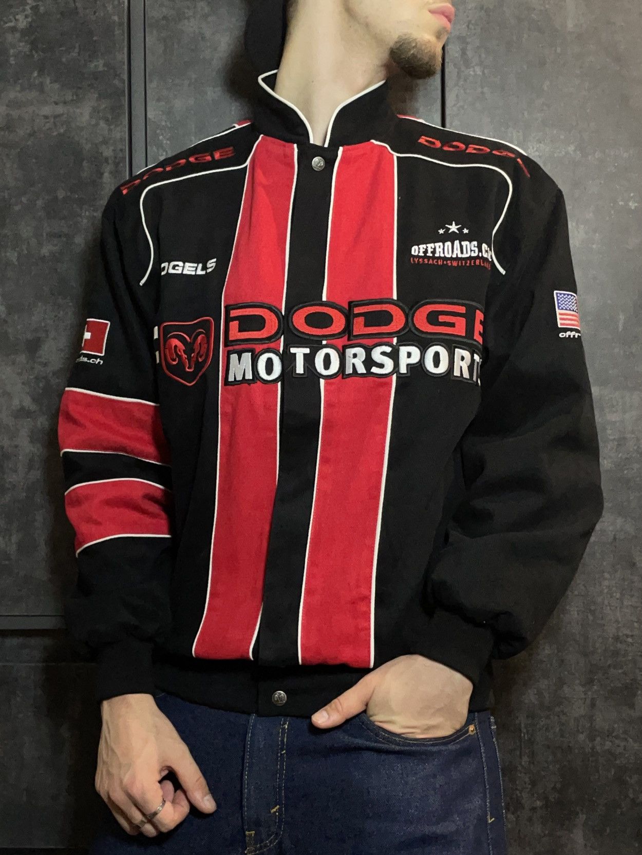 Vintage Vintage Dodge Racing Bomber Jacket Y3 MM6 424 Kith Jh Design Size US L / EU 52-54 / 3 - 2 Thumbnail