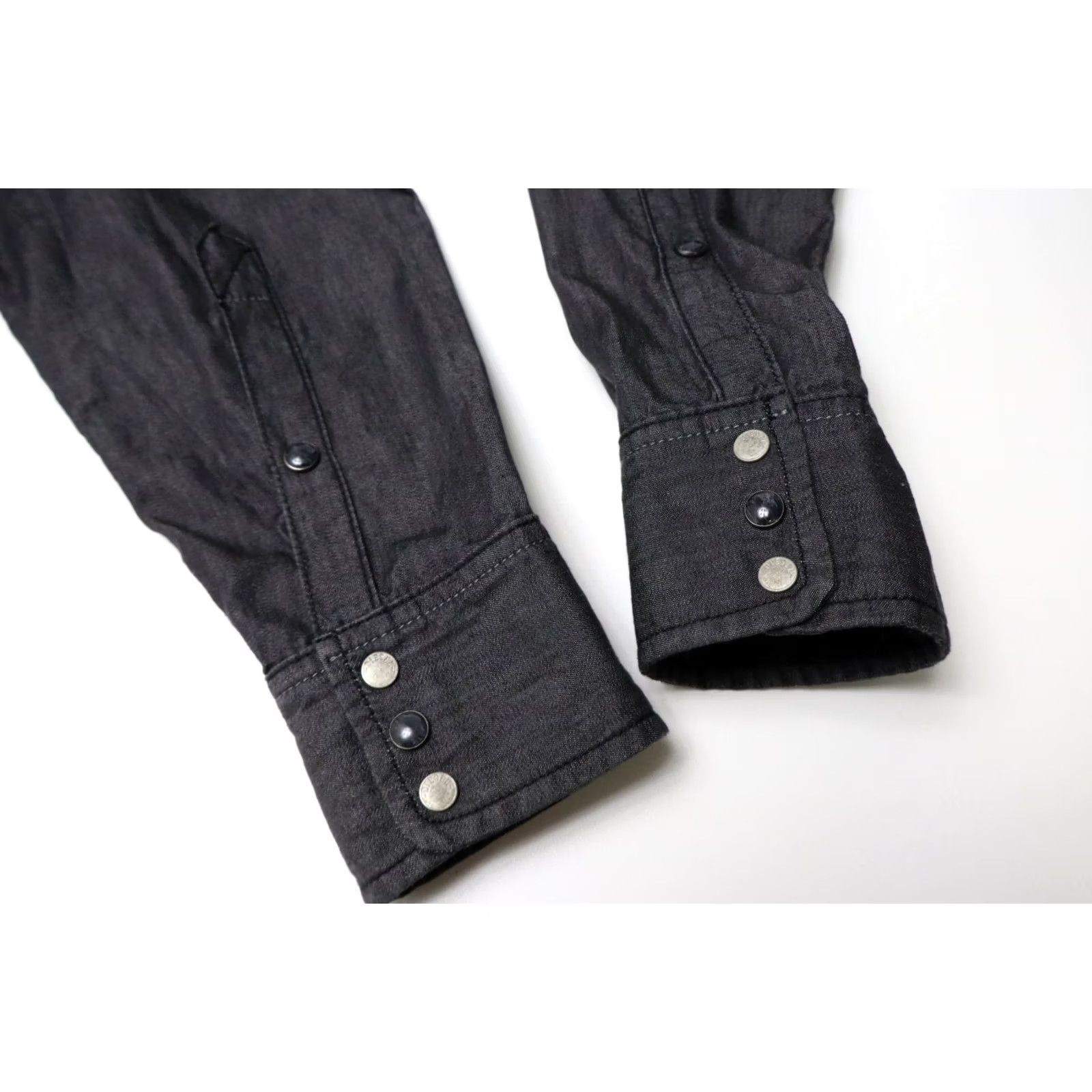 Diesel DIESEL Shirt Mens MEDIUM Western Look Grey Button-Up Chest Pockets Collared Size US M / EU 48-50 / 2 - 7 Thumbnail