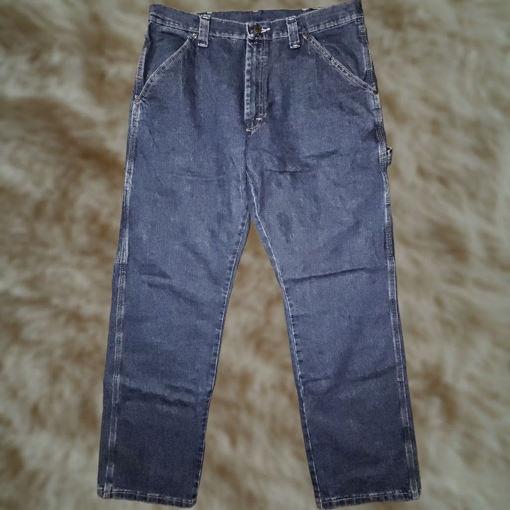 Wrangler Wrangler Carpenter Jeans Mens 34x32 Blue Mid Rise Casual Workwear Size US 34 / EU 50 - 1 Thumbnail