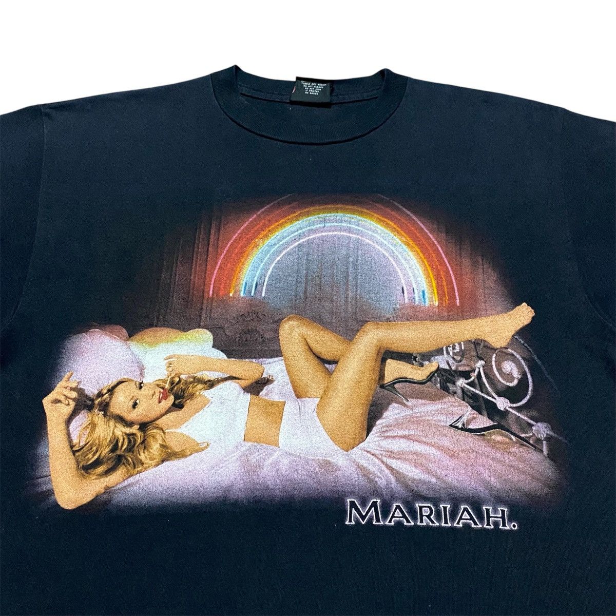 Band Tees Rare‼️🔥Vintage Mariah Carey Butterfly Rainbow Tour T-Shirt Size US S / EU 44-46 / 1 - 3 Thumbnail