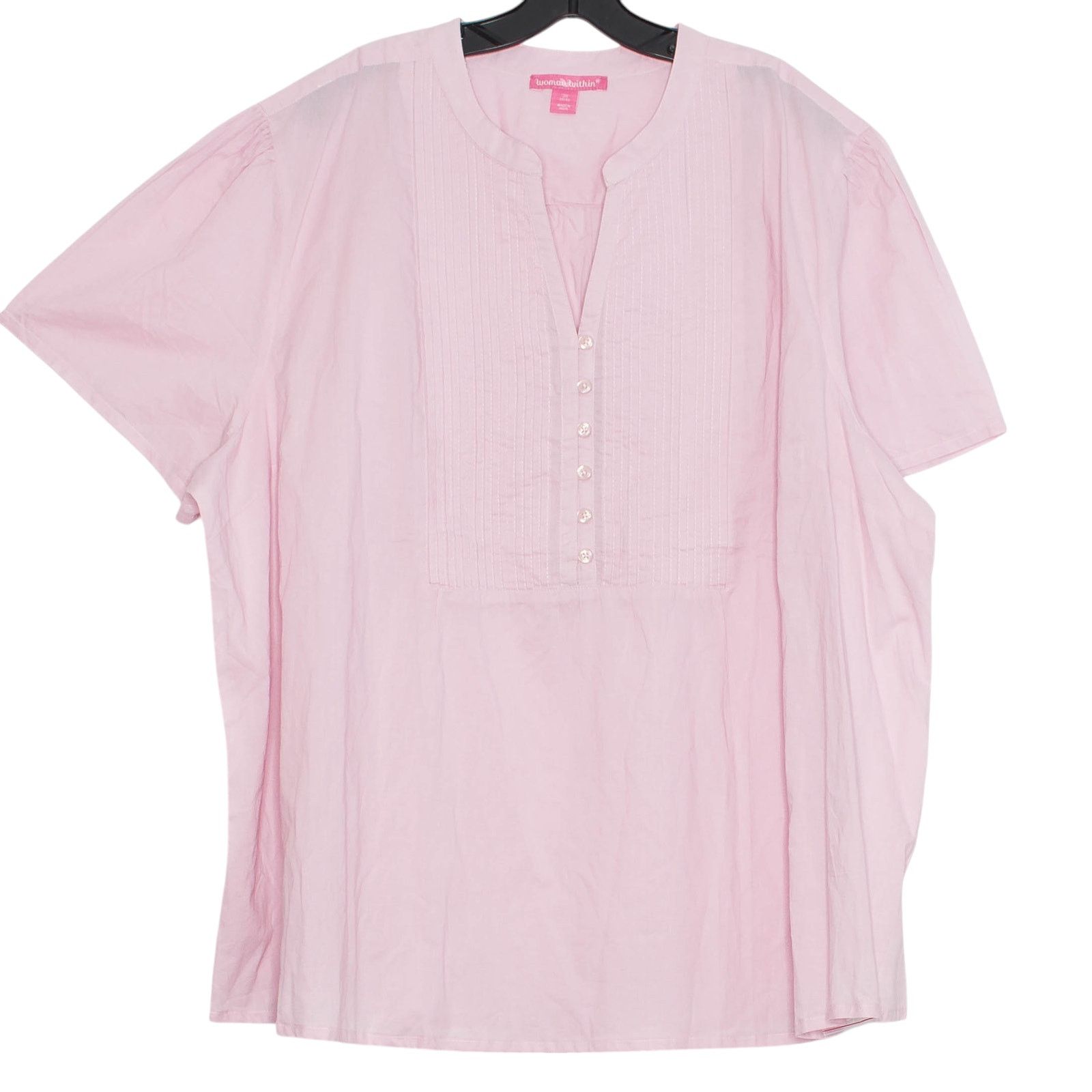 Other NEW Woman Within Top Plus Size 3X Pink Pintuck Lightweight Size 3XL / US 20-22 - 1 Thumbnail