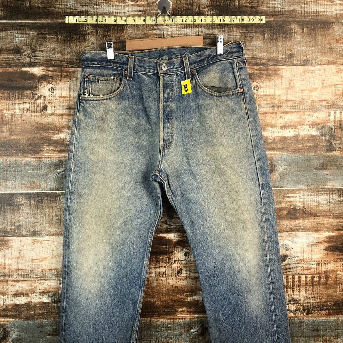 Levi's Levis 501xx vintage Blue ripped Denim Pants #A2571 Size US 35 - 2 Thumbnail