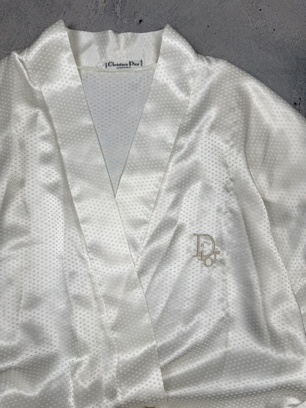 Dior Vintage Christian Dior Lingerie Full Length Nightgown & Robe Size L / US 10 / IT 46 - 3 Thumbnail