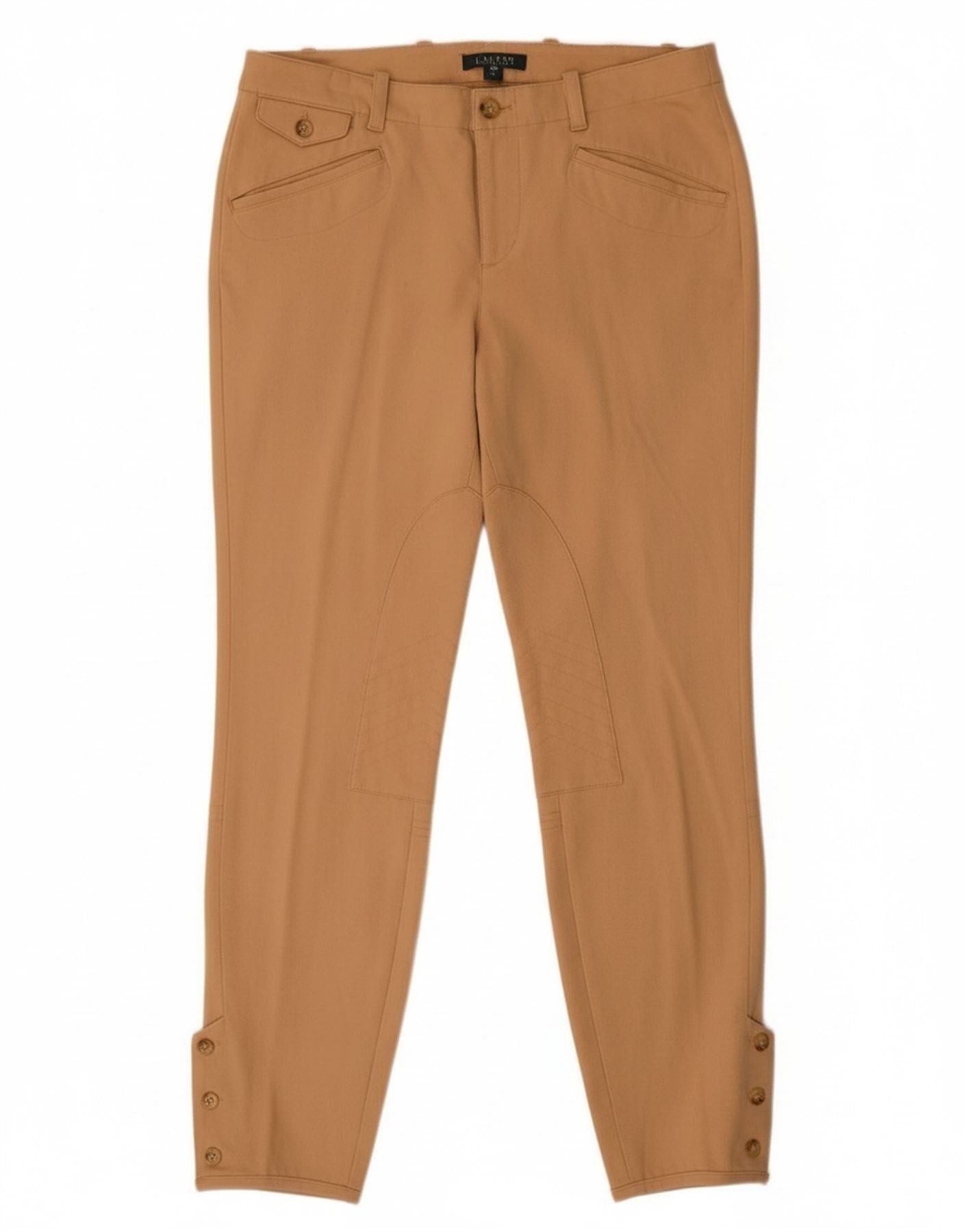 Ralph Lauren Womens Riding Slim Trousers US 10 Large W32 L29 Beige Cotton Size 28" / US 6 / IT 42 - 1 Thumbnail