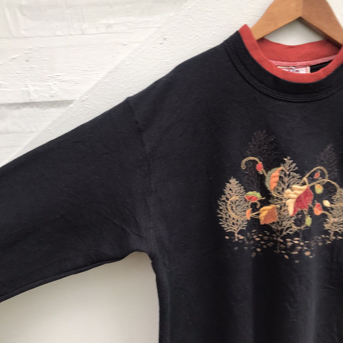 Other Morning sun embroidered double crewneck sweater Size US L / EU 52-54 / 3 - 4 Thumbnail