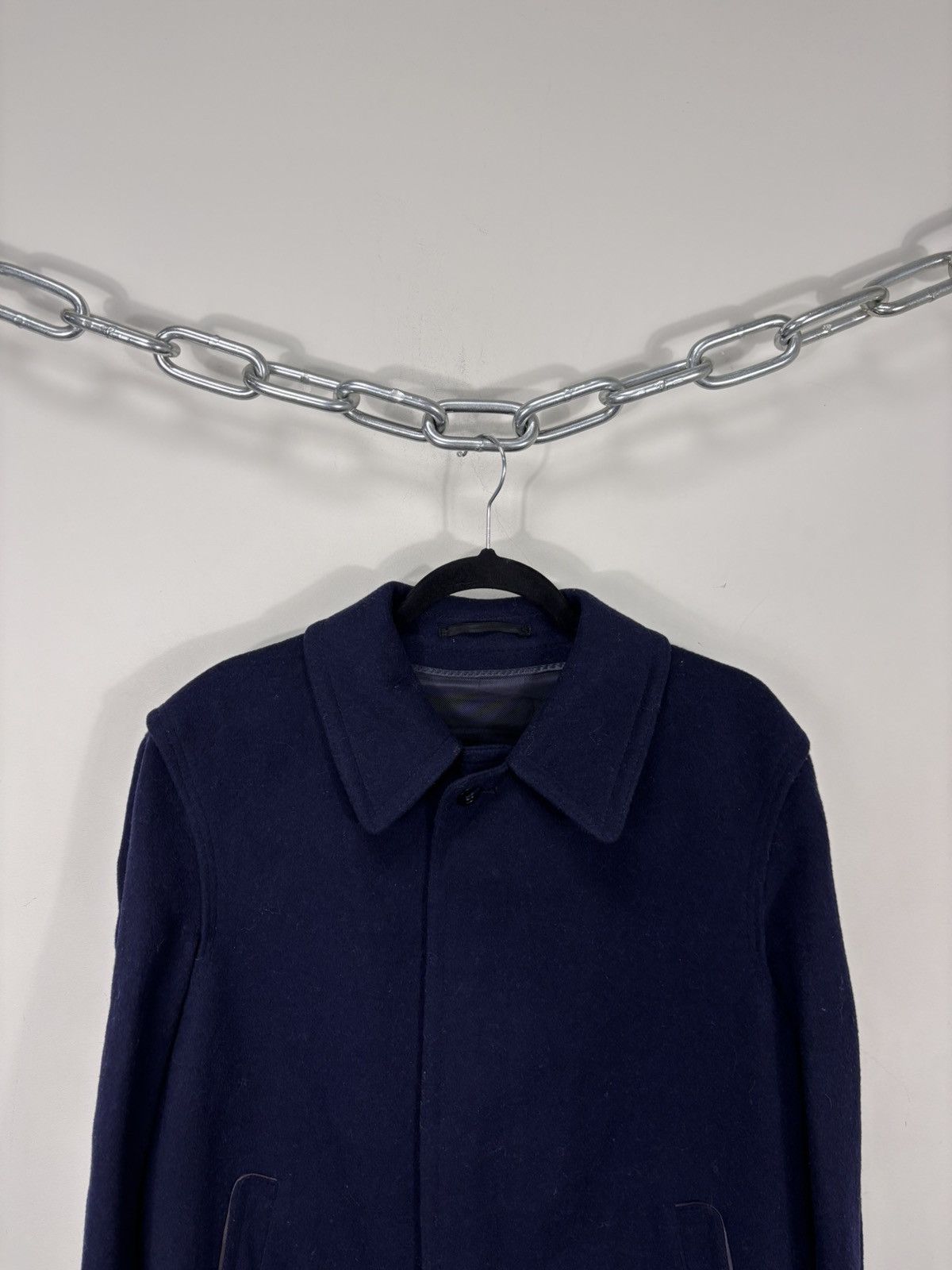 Other Vintage Lodenfrey Men’s Navy Blue Wool Long Coat Overcoat Size US M / EU 48-50 / 2 - 4 Thumbnail