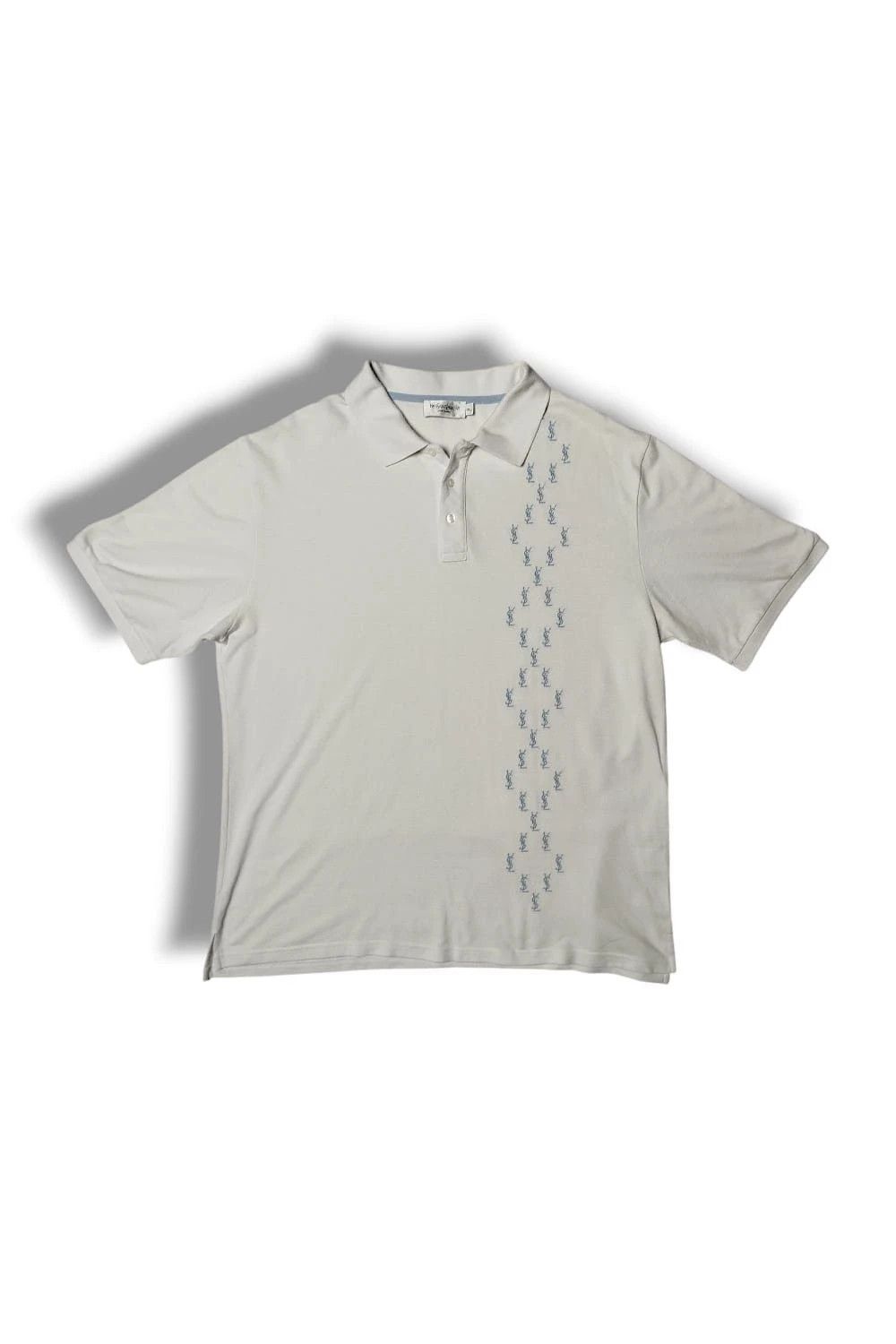 YSL Yves Saint Laurent Rare Multi logos Polo Shirt